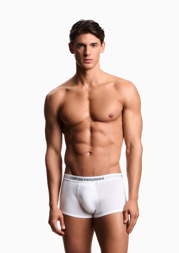 Emporio Armani 男士三条装纯棉Logo平角内裤轻奢礼物