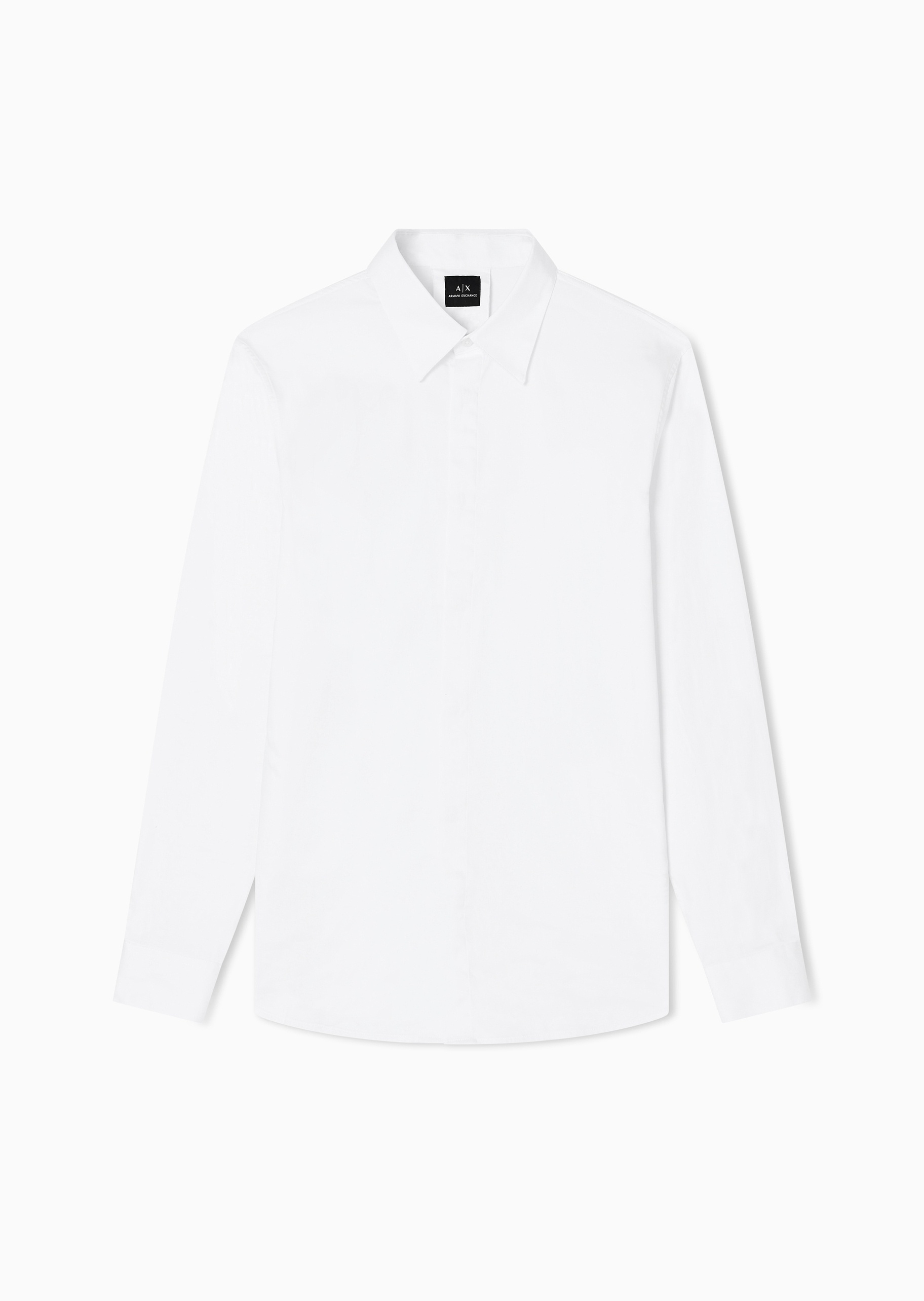 ARMANI EXCHANGE 男士纯棉长袖人夫感商务西装衬衫上衣