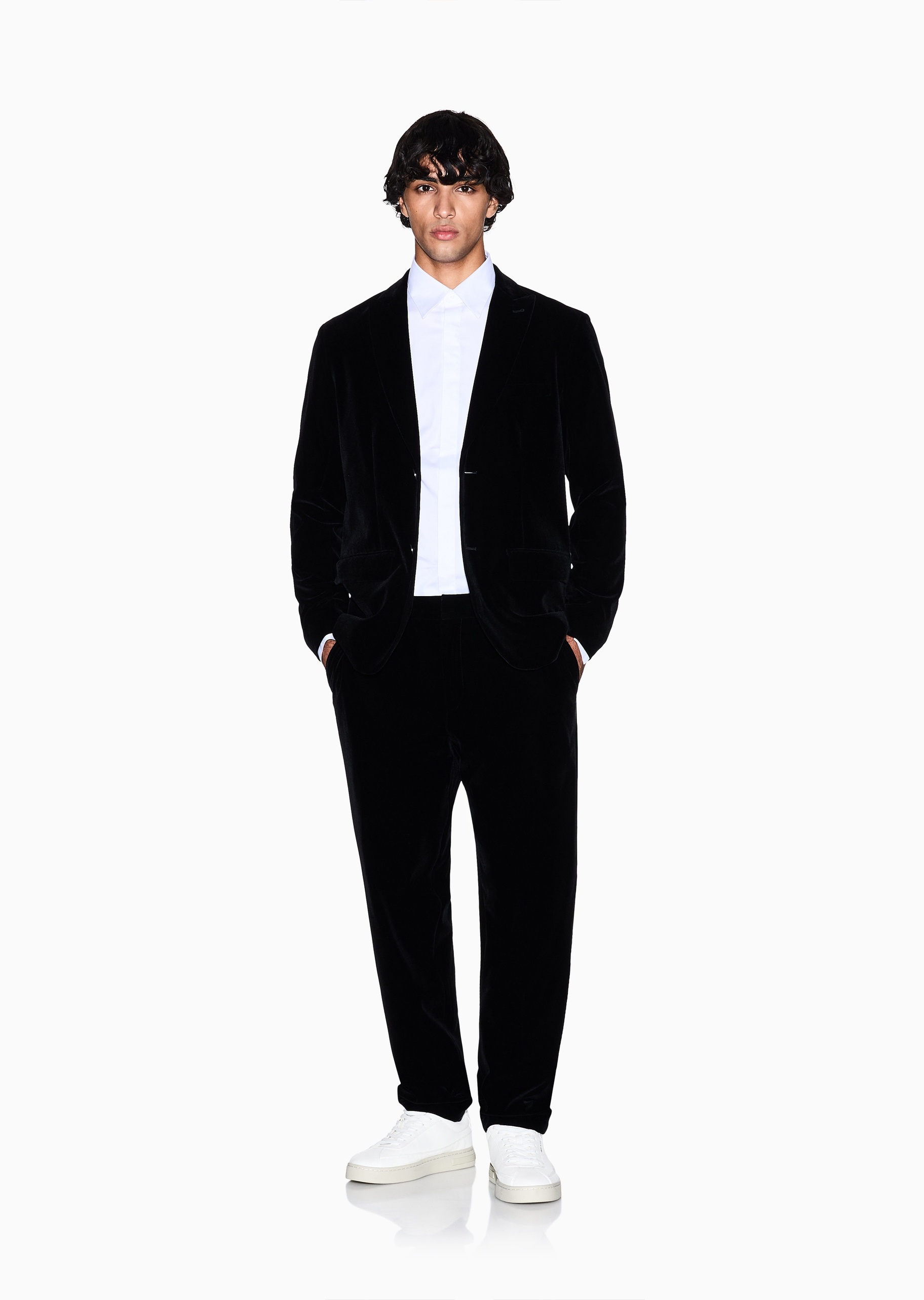 ARMANI EXCHANGE 男士纯棉长袖人夫感商务西装衬衫上衣