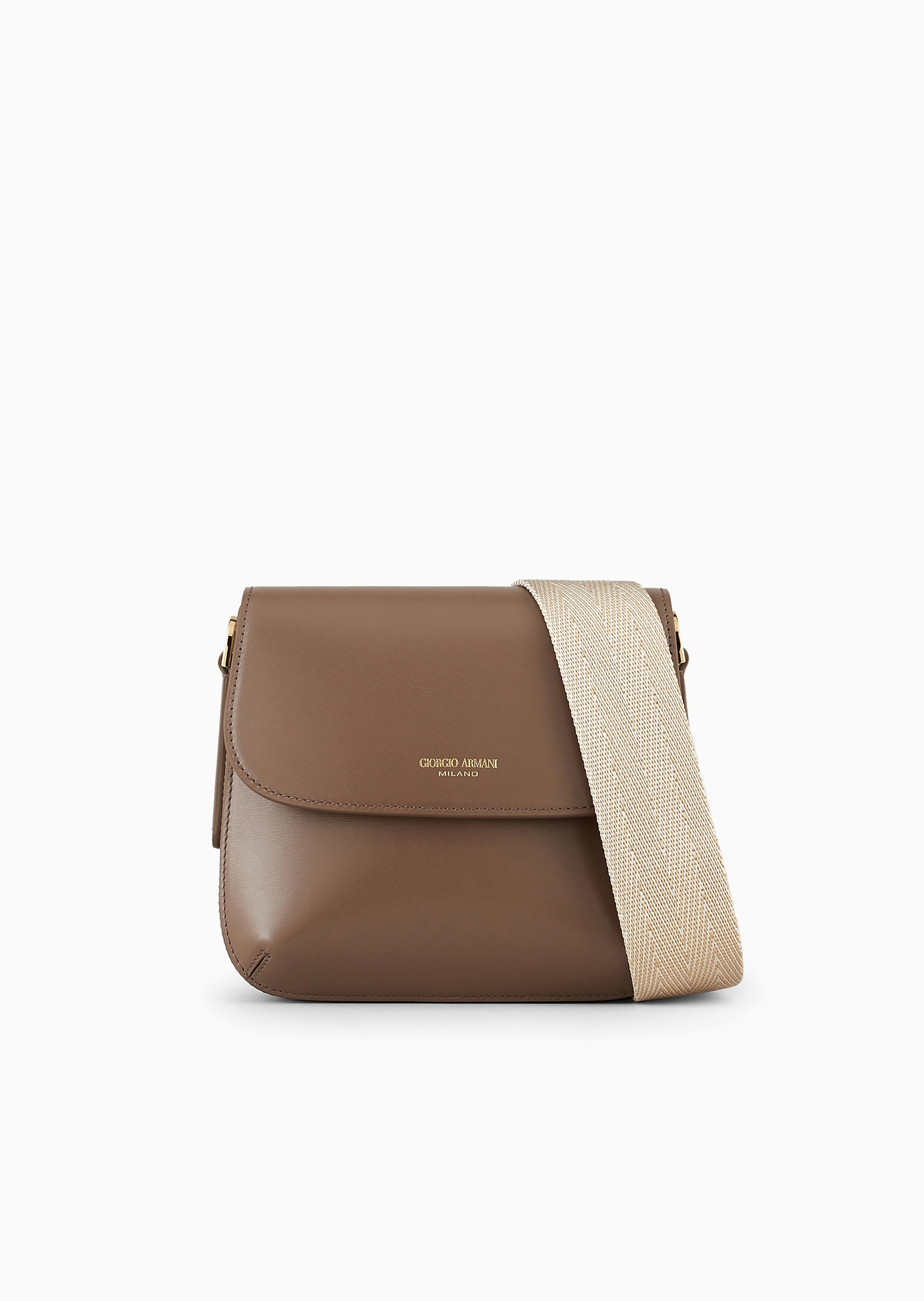 Giorgio Armani 女士牛皮革小号翻盖磁扣可拆肩带单肩斜挎包