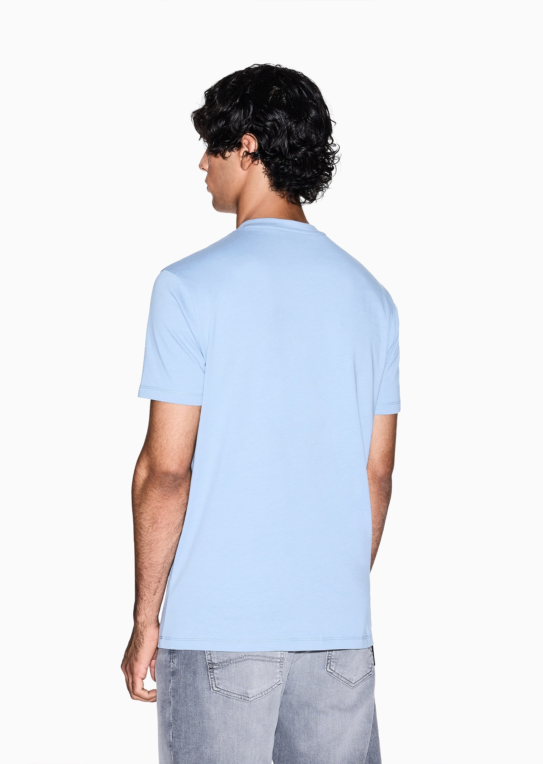 ARMANI EXCHANGE 男士纯棉合身短袖圆领正肩T恤衫