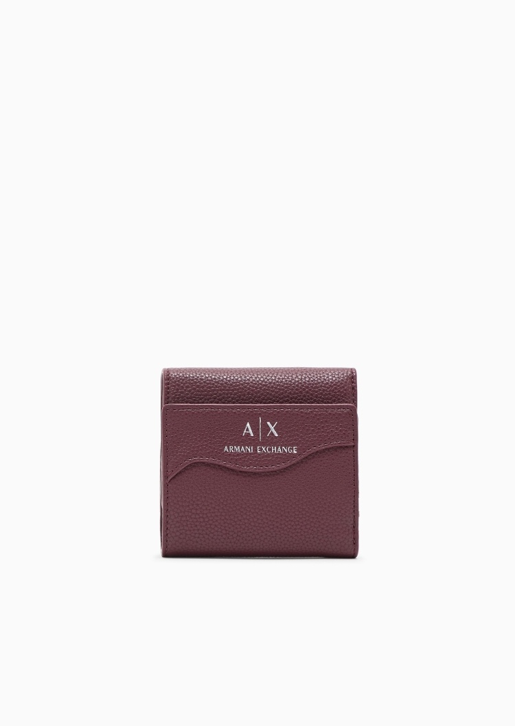 ARMANI EXCHANGE 女士按扣三折短款拉链内袋多卡位手拿钱包