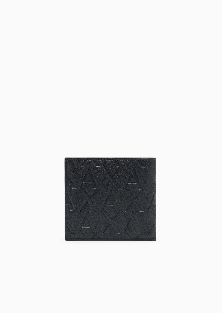 ARMANI EXCHANGE 男士对折多卡位翻盖内袋字母压花手拿钱包