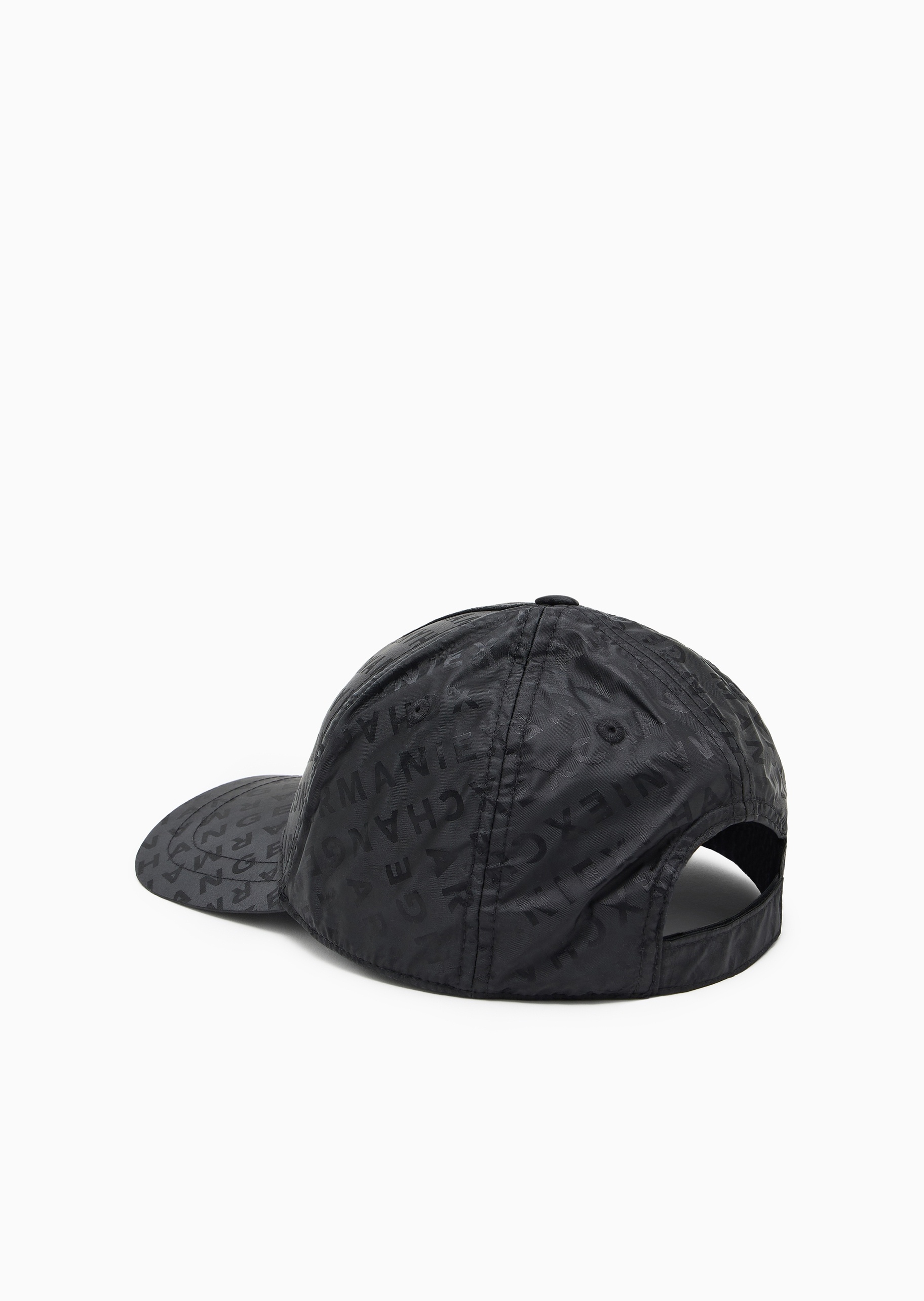 ARMANI EXCHANGE 男士魔术贴圆顶弯檐经典老花棒球帽