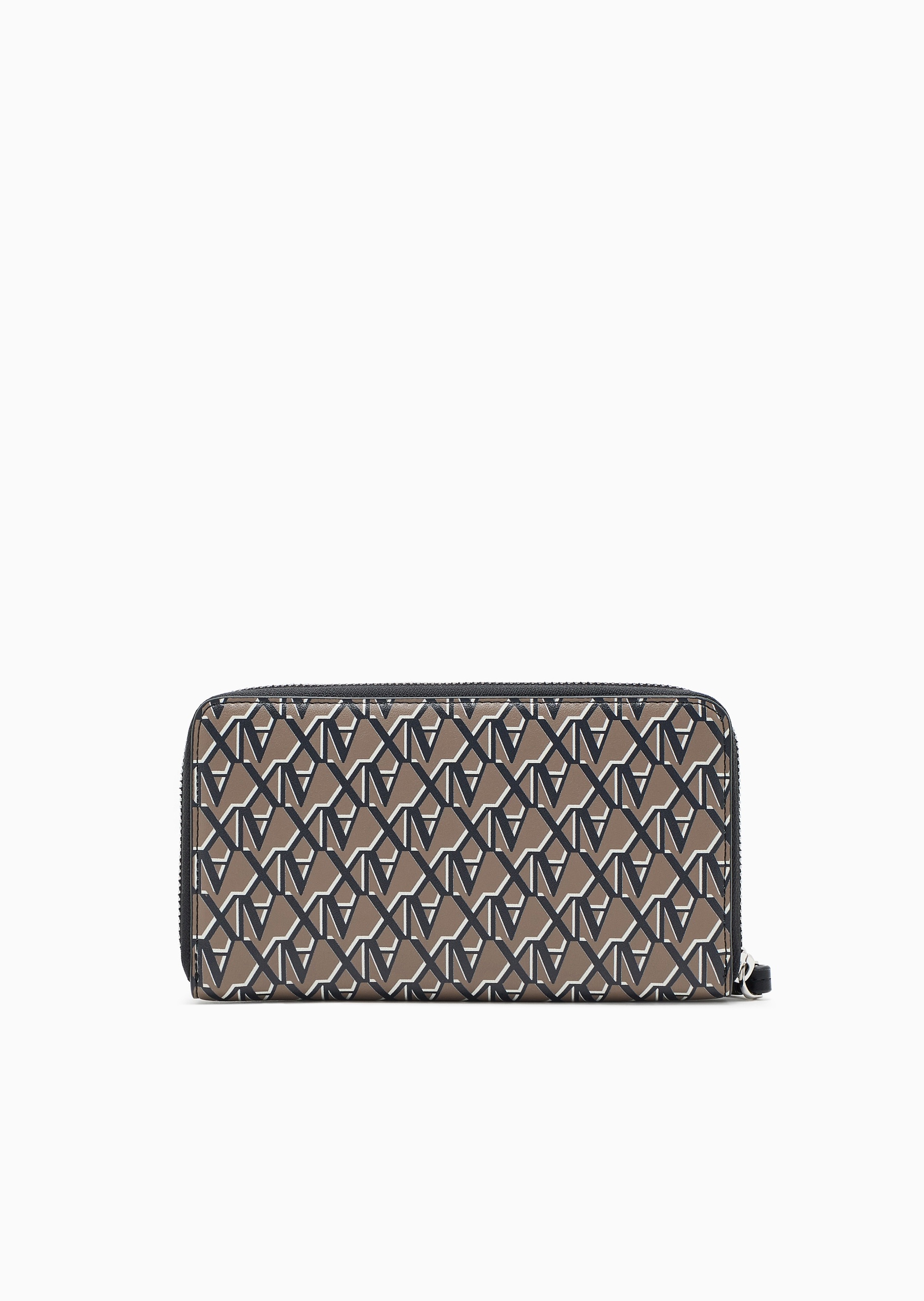 ARMANI EXCHANGE 女士拉链长款多卡位拉链内袋老花手拿钱包