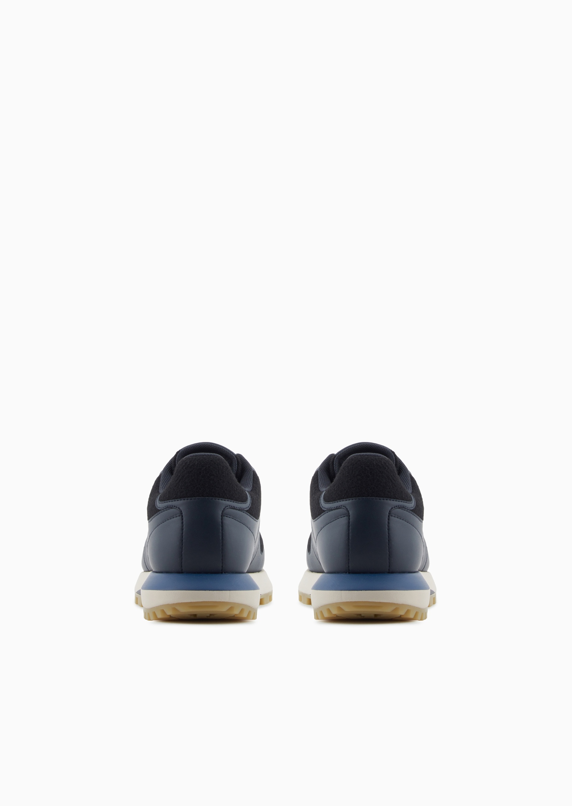Emporio Armani 男士系带低帮厚底拼接休闲运动鞋