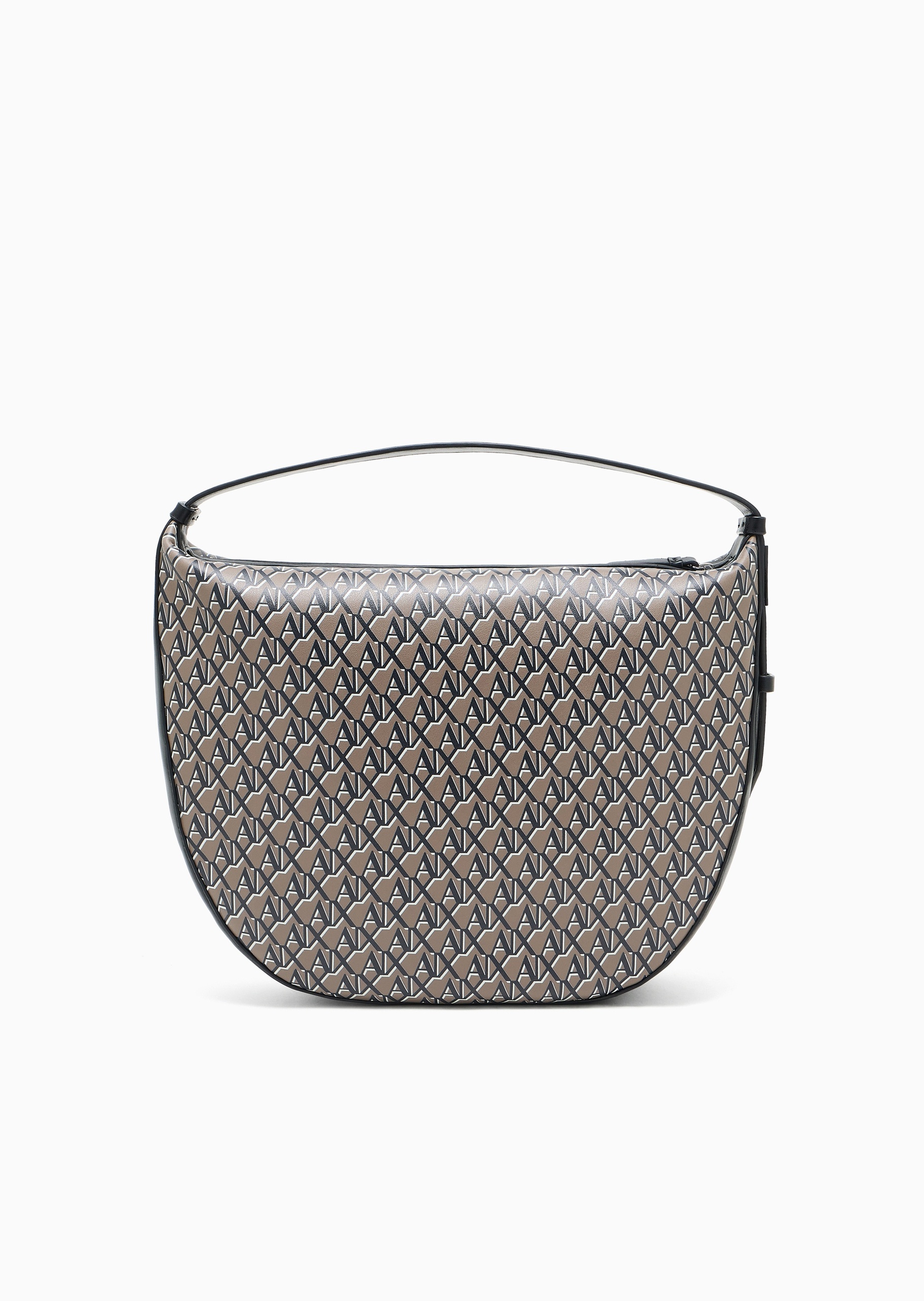 ARMANI EXCHANGE 女士拉链Hobo老花手提单肩包