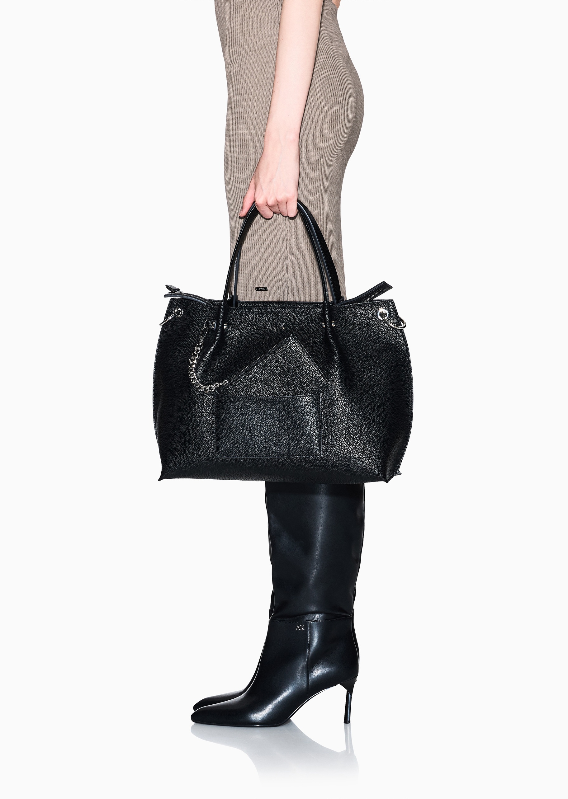 ARMANI EXCHANGE 女士拉链可拆肩带手提单肩斜挎托特包