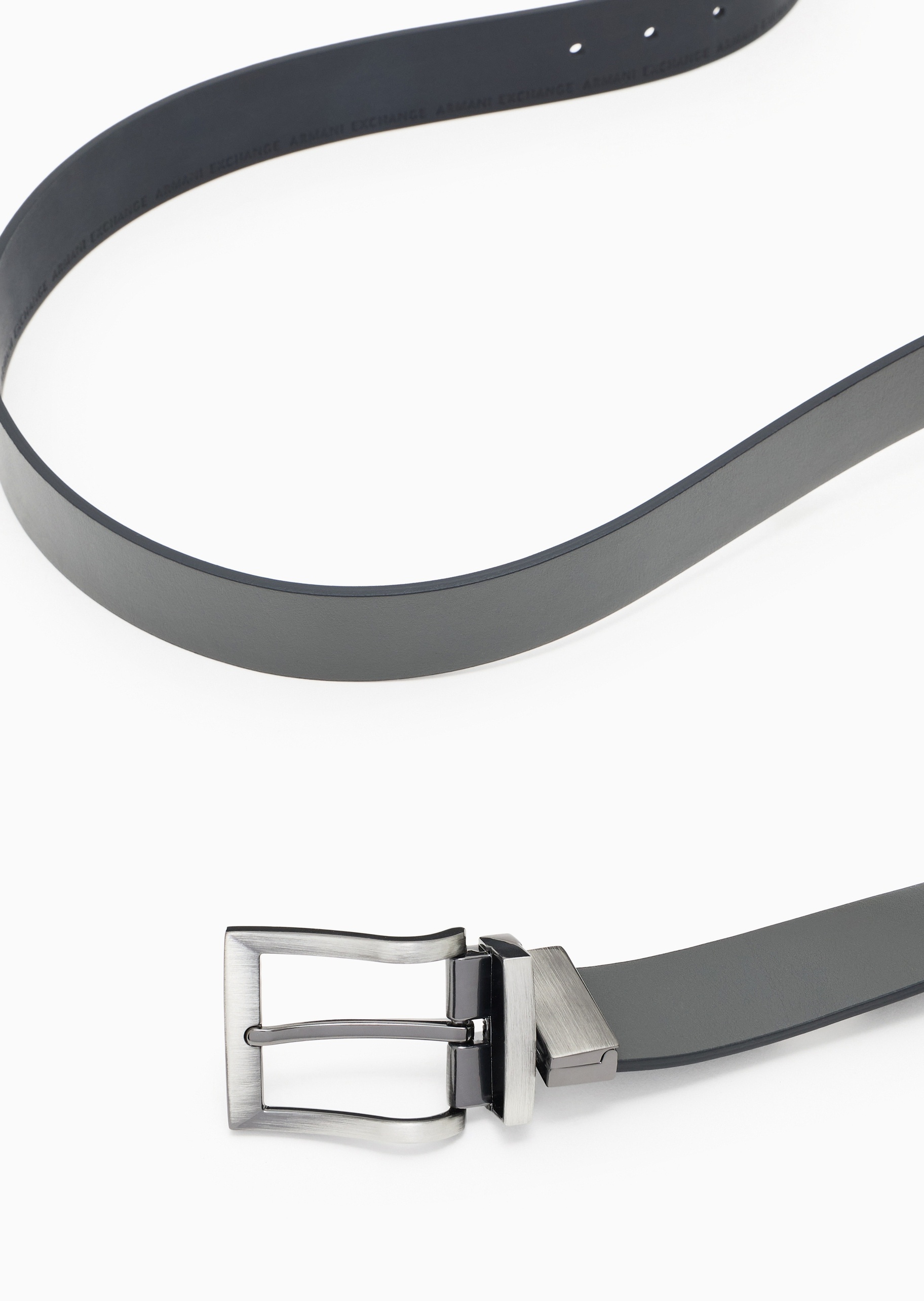 ARMANI EXCHANGE 男士商务通勤老钱风双面针扣腰带