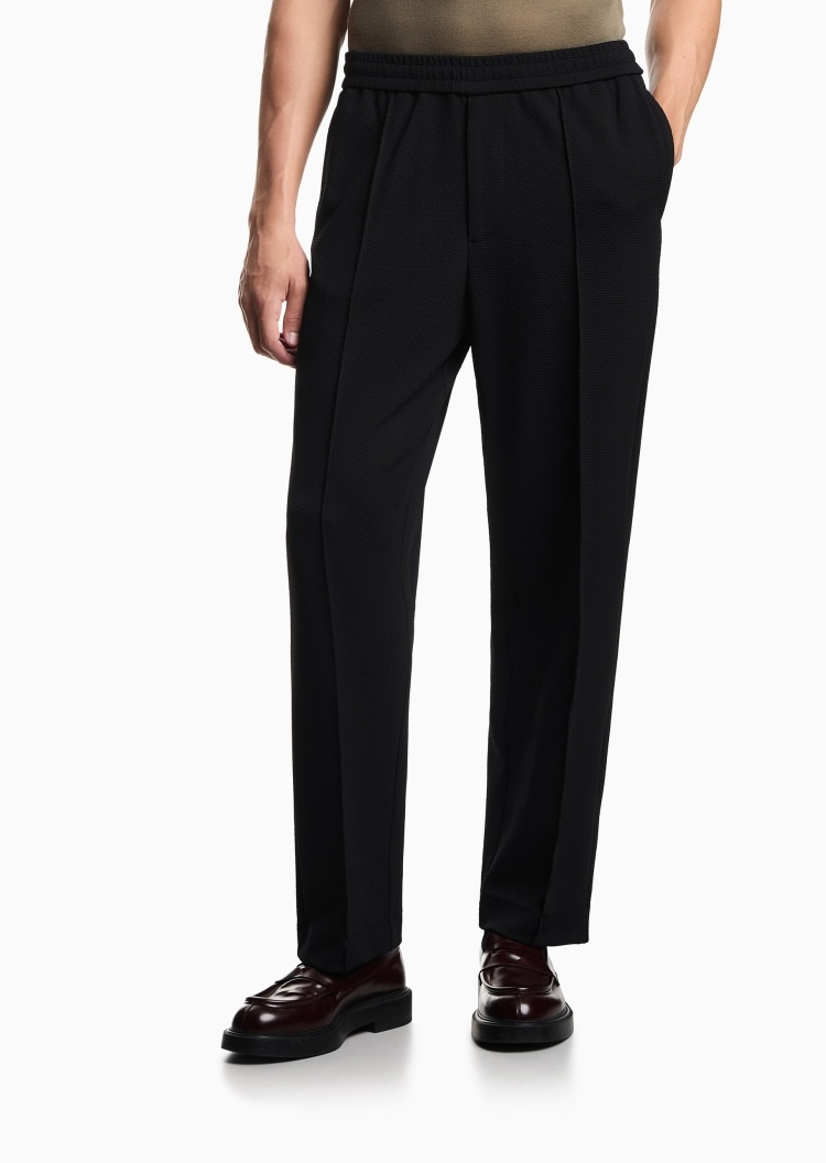 Emporio Armani 男士直筒弹力休闲松弛感运动卫裤