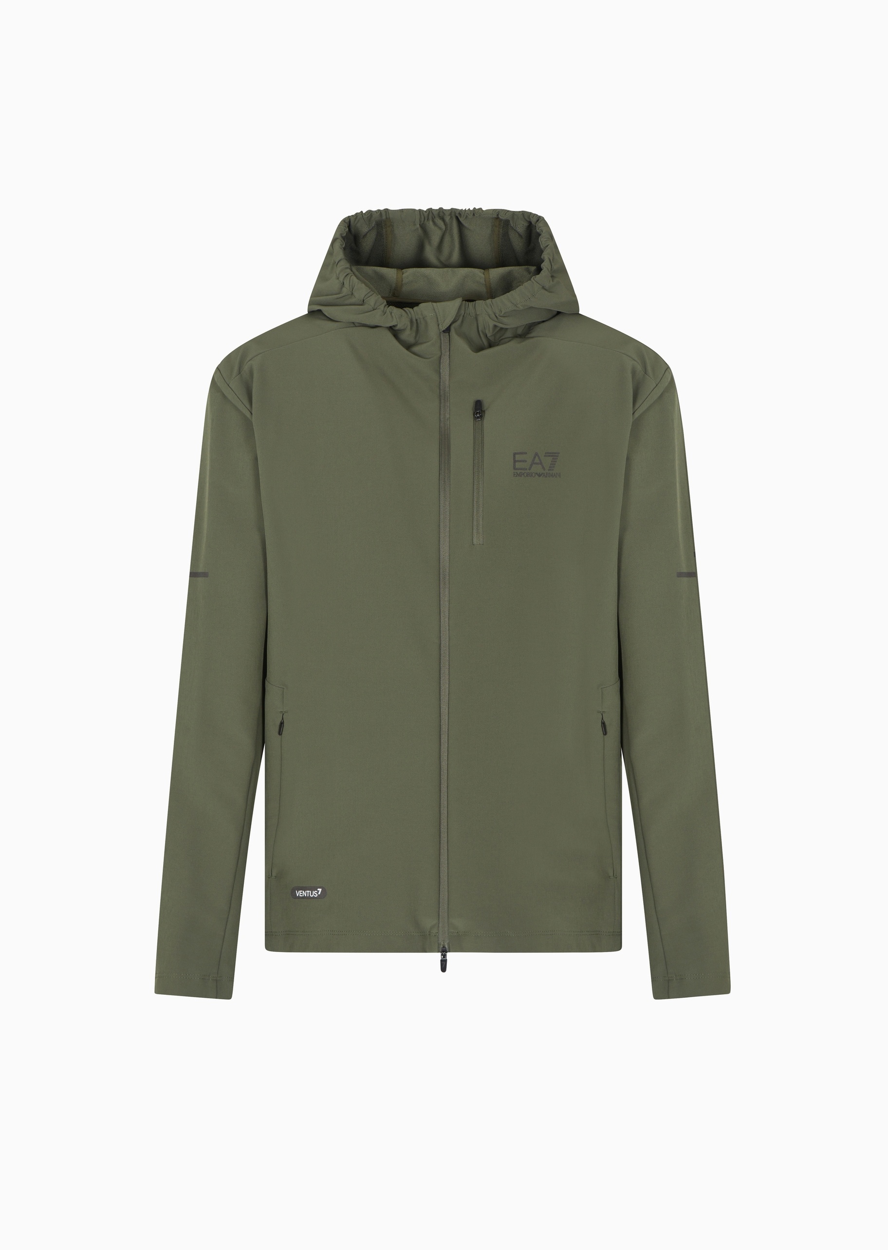 EA7 男士连帽拉链机能风教练夹克外套