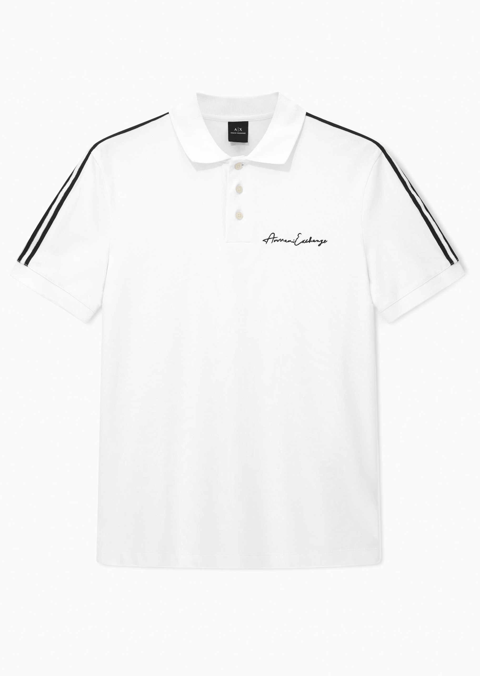 ARMANI EXCHANGE 男士纯棉微弹合身短袖翻领运动Polo衫