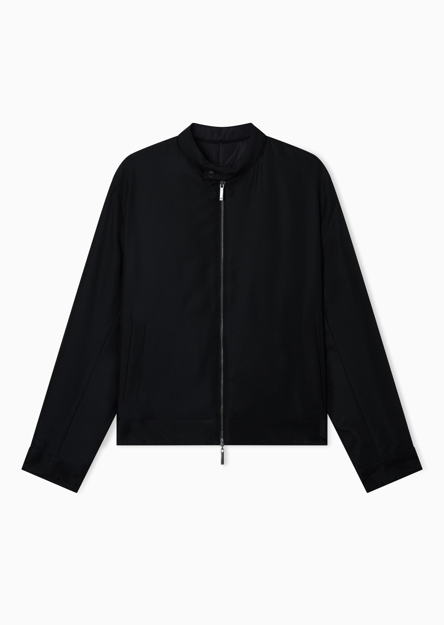 Emporio Armani 男士短款轻薄长袖立领正反两穿拉链棉服