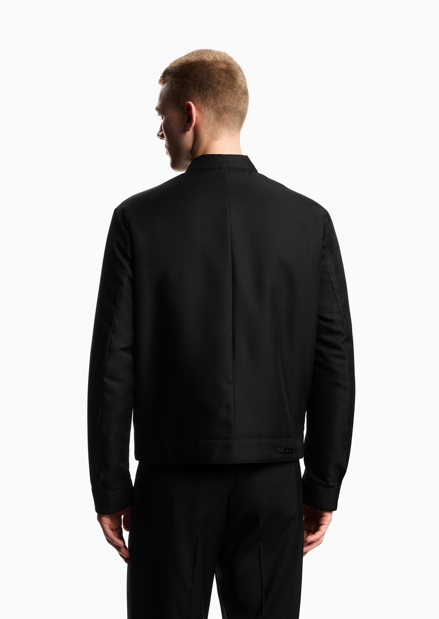 Emporio Armani 男士短款轻薄长袖立领正反两穿拉链棉服