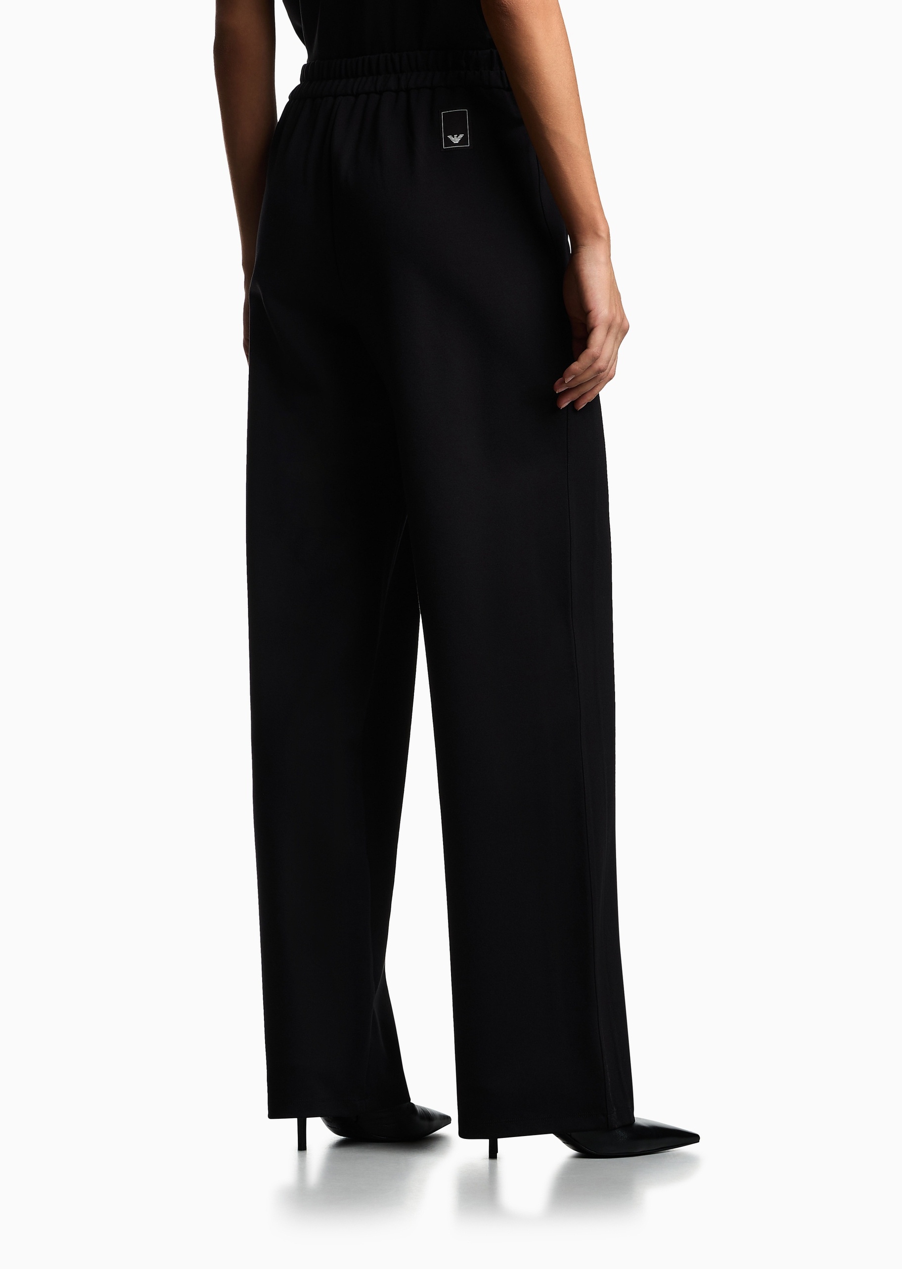 Emporio Armani 女士直筒垂感休闲松弛感弹力运动卫裤