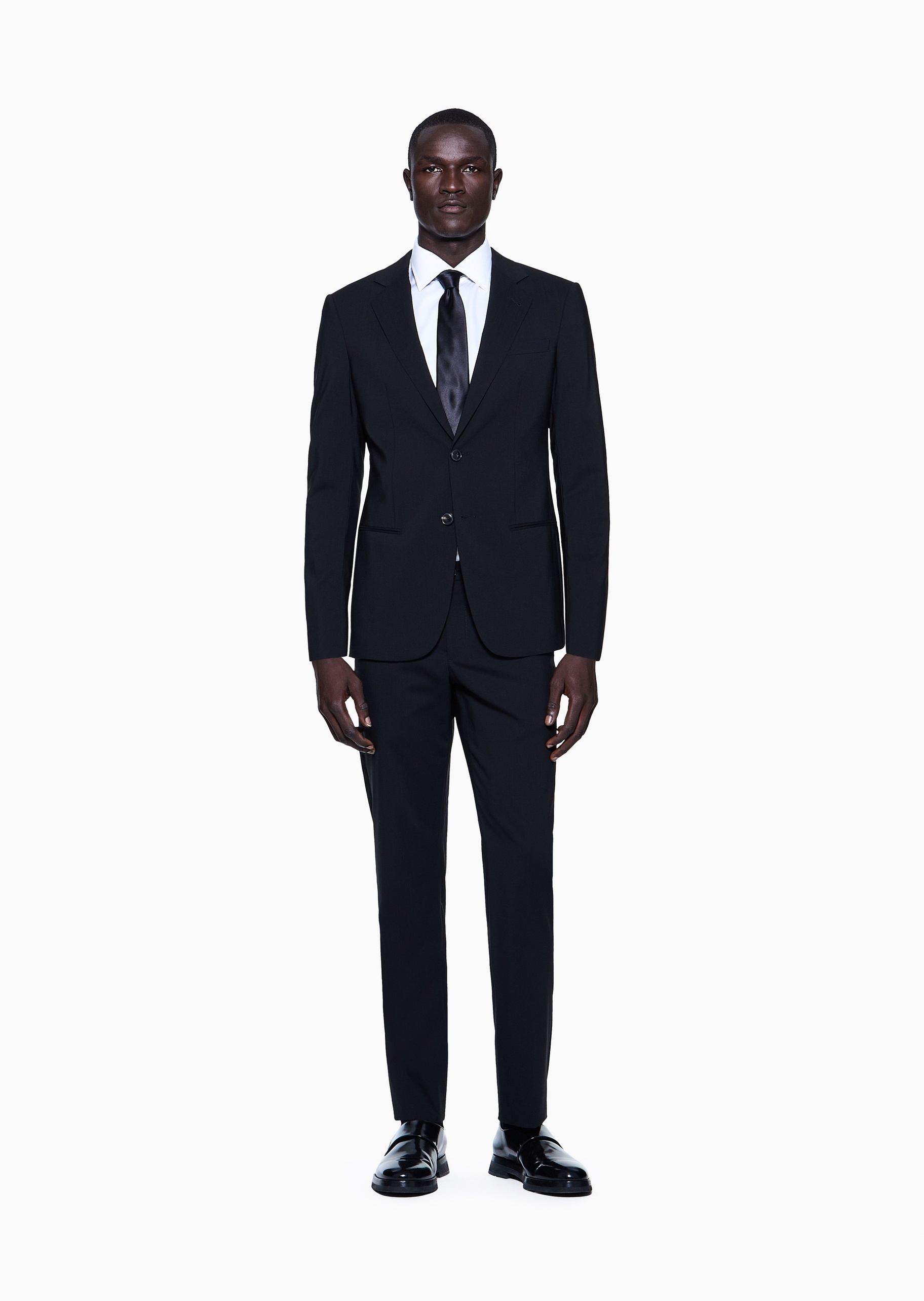 Giorgio Armani 男士秀场同款纯棉长袖商务休闲西装衬衫上衣