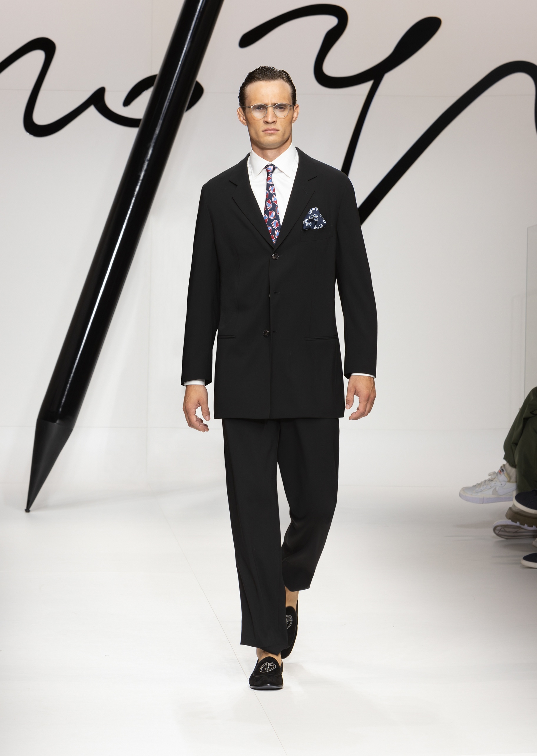 Giorgio Armani 男士秀场同款纯棉长袖商务休闲西装衬衫上衣