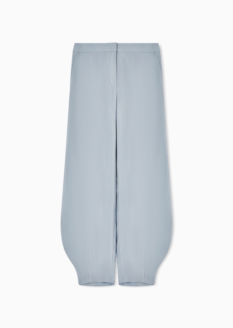 Giorgio Armani 女士宽松长款直筒垂感商务通勤休闲裤