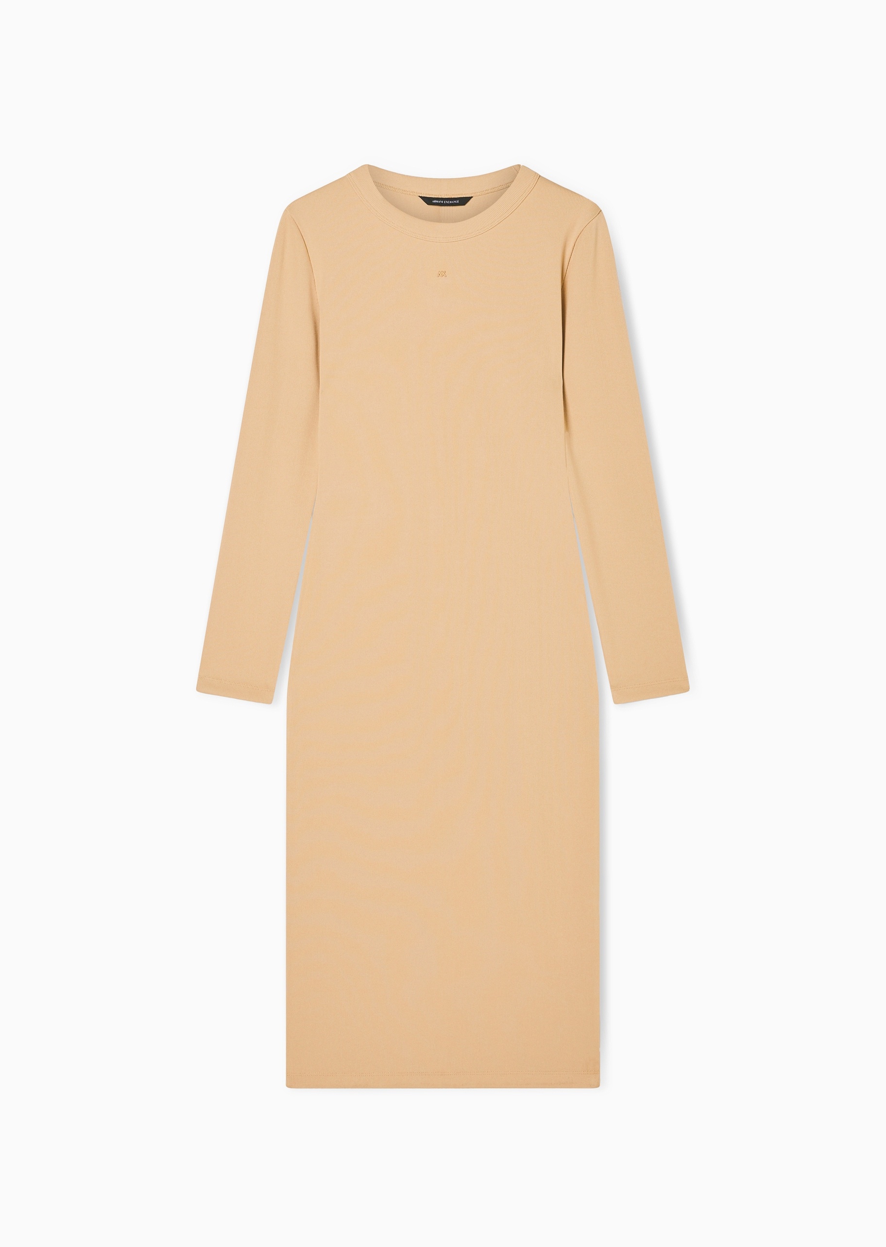 ARMANI EXCHANGE 女士修身长袖长款圆领优雅针织连衣裙