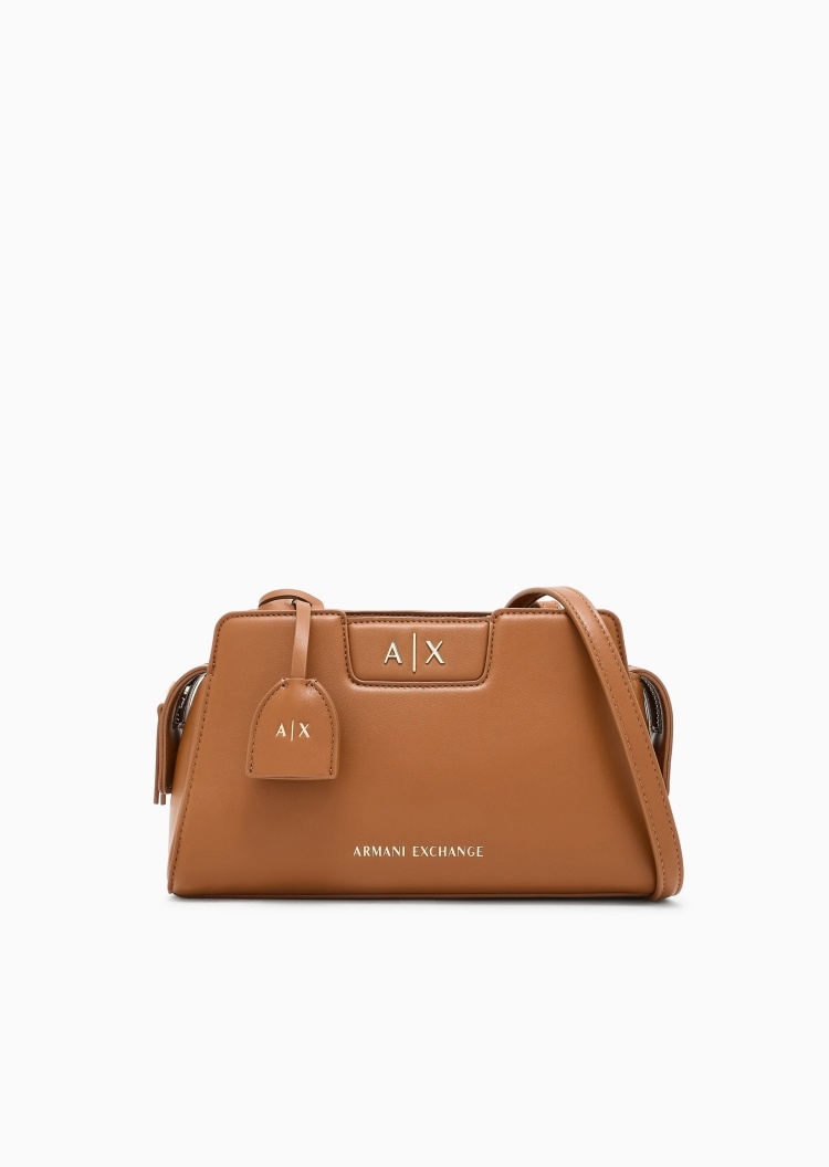 ARMANI EXCHANGE 女士拉链梯形针扣调节肩带休闲单肩斜挎包
