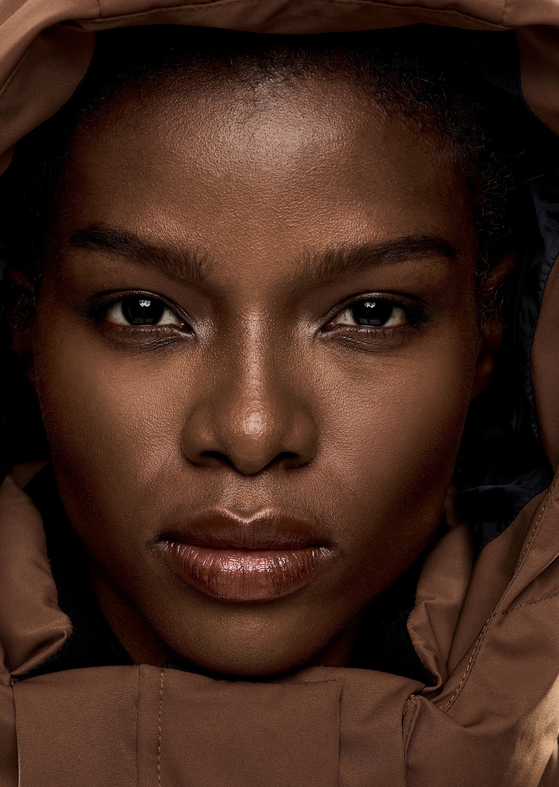 EA7 女士长袖连帽滑雪加厚工装夹克棉服