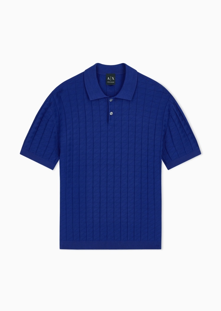 ARMANI EXCHANGE 男士短袖翻领休闲针织Polo衫