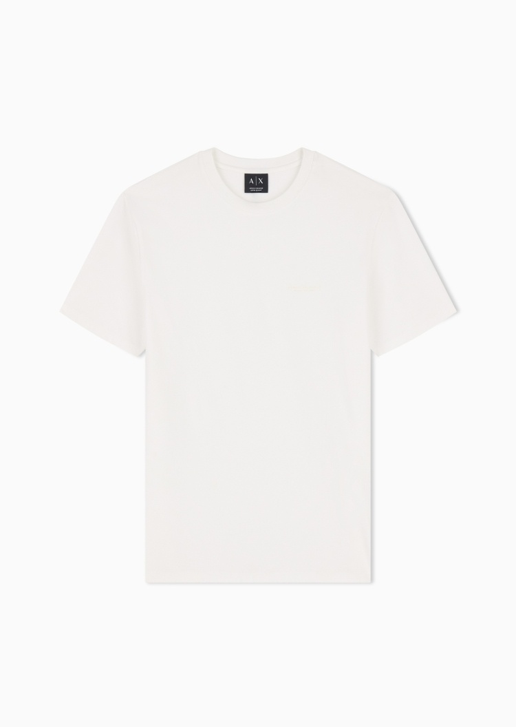 ARMANI EXCHANGE 男士弹力合身短袖圆领纯色休闲T恤