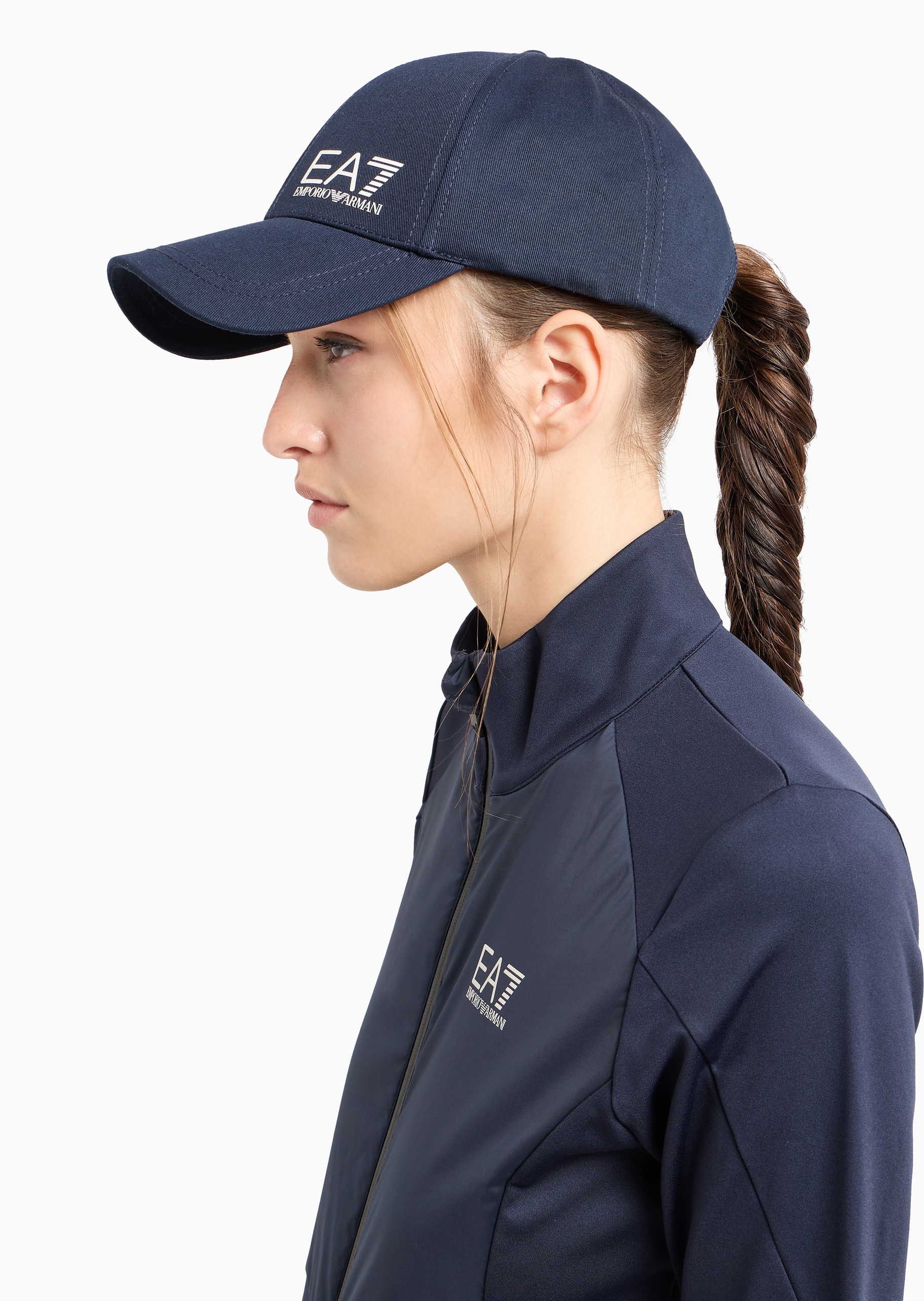 EA7 男女同款纯棉宽帽檐出游休闲棒球鸭舌帽