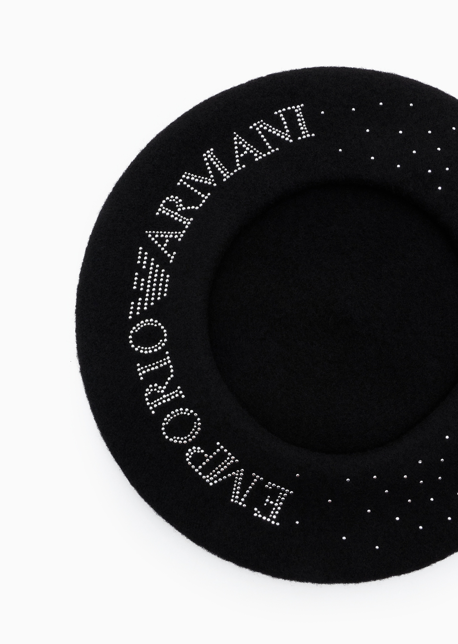 Emporio Armani 女士全绵羊毛铆钉休闲时尚贝雷帽