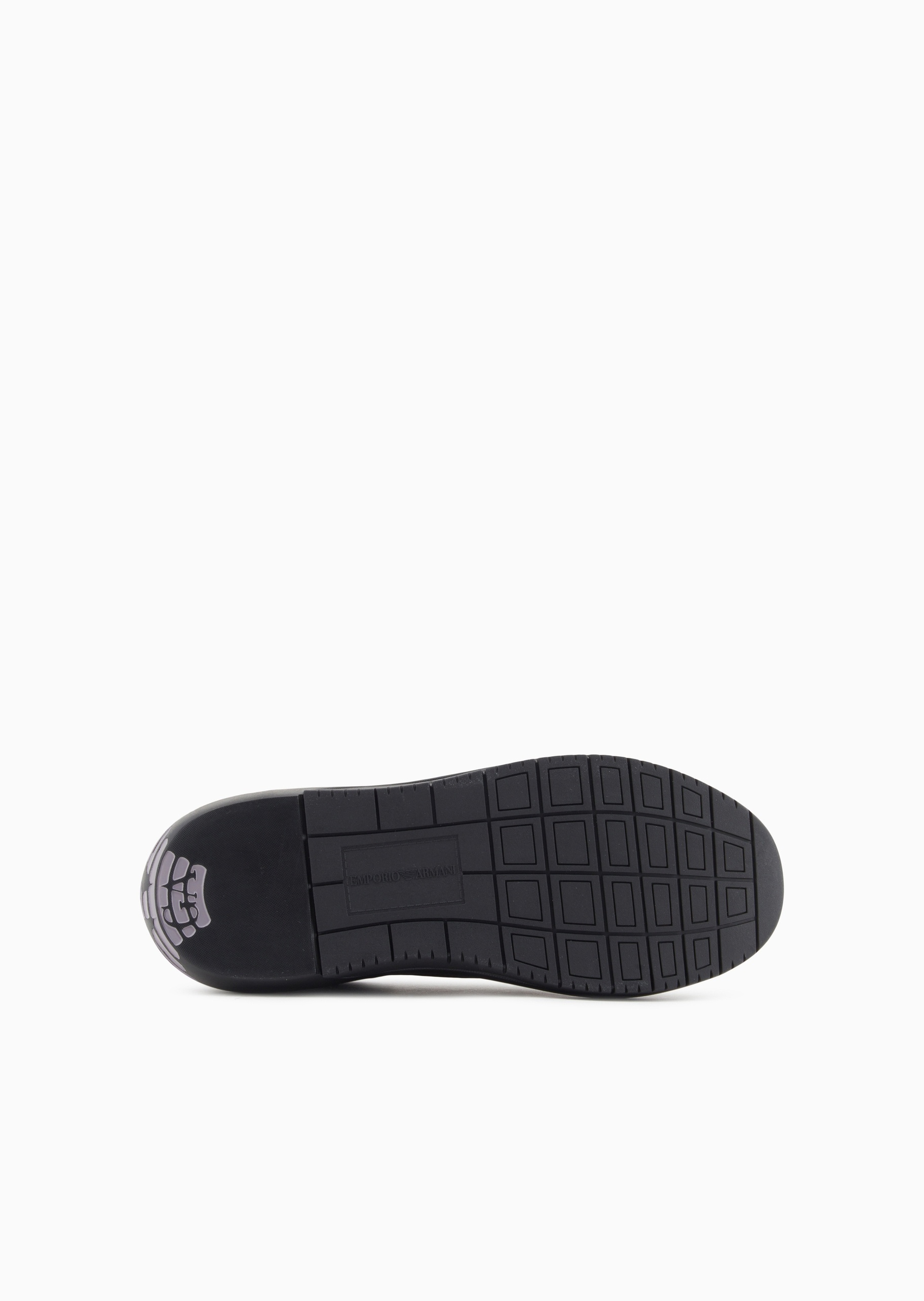 Emporio Armani 男士系带低帮厚底纯色运动休闲鞋