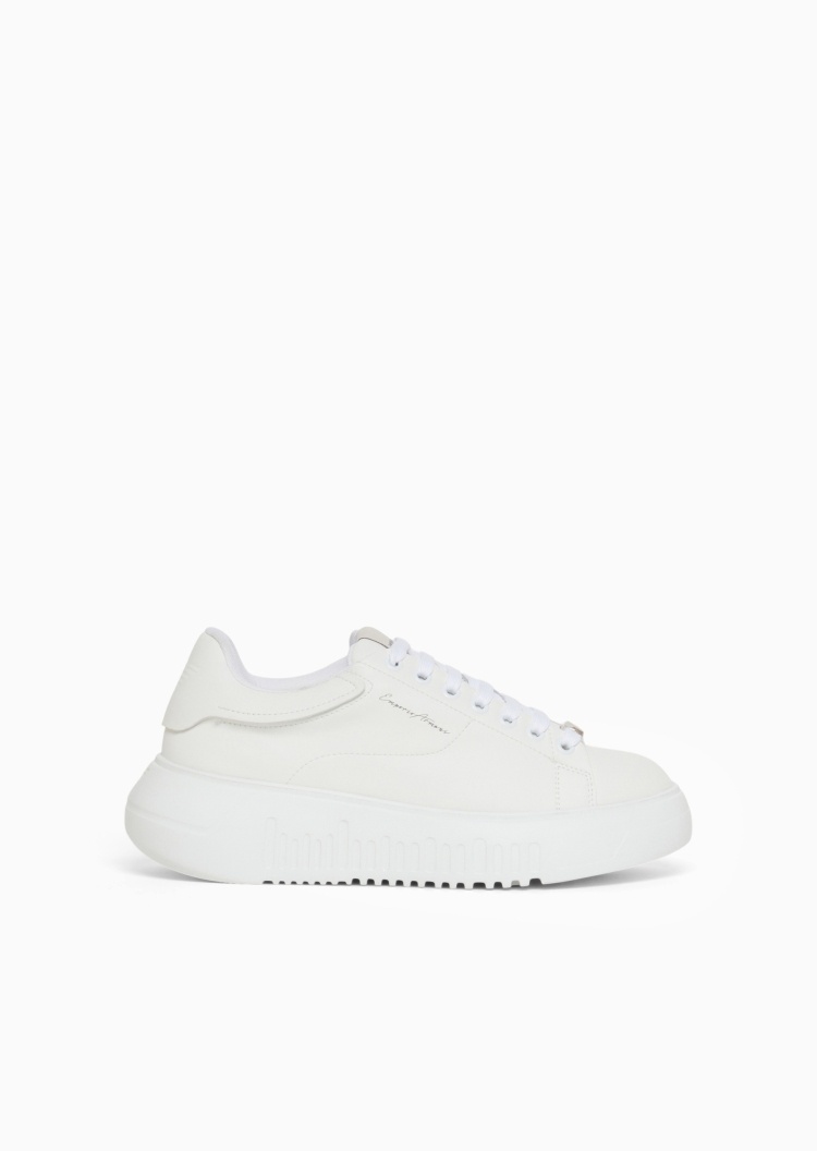 Emporio Armani 女士系带低帮厚底板鞋休闲休闲鞋