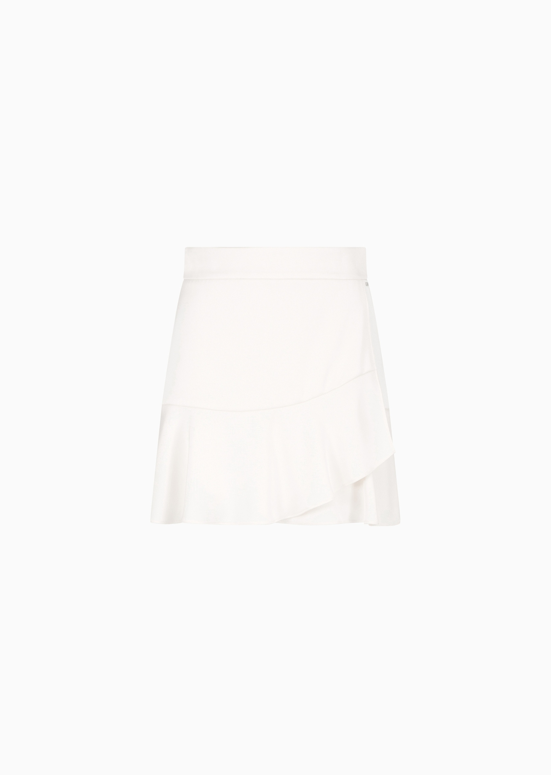 ARMANI EXCHANGE 女士拉链短款不对称荷叶边半身裙