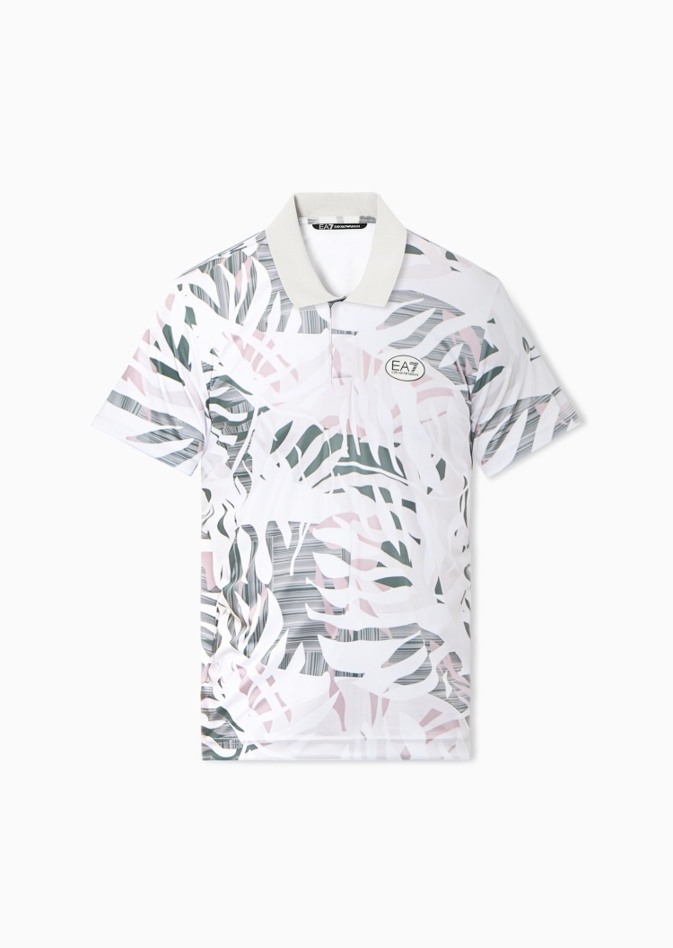 EA7 男士翻领短袖正肩高尔夫吸湿速干Polo衫