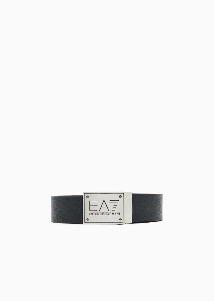 EA7 男女同款矩形带扣时尚运动风板扣腰带