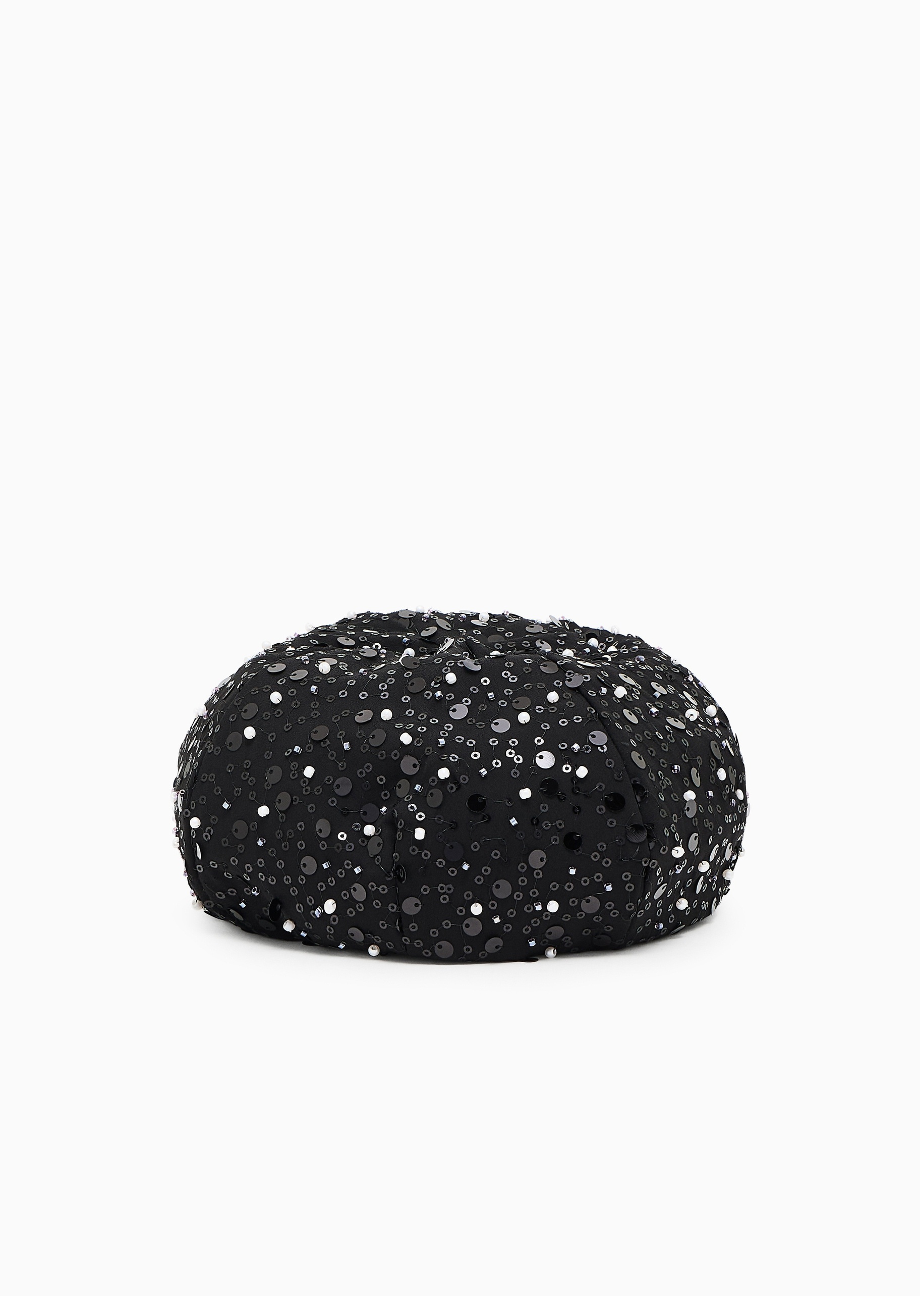 Emporio Armani 女士秀场同款圆顶通体亮片休闲时尚贝雷帽