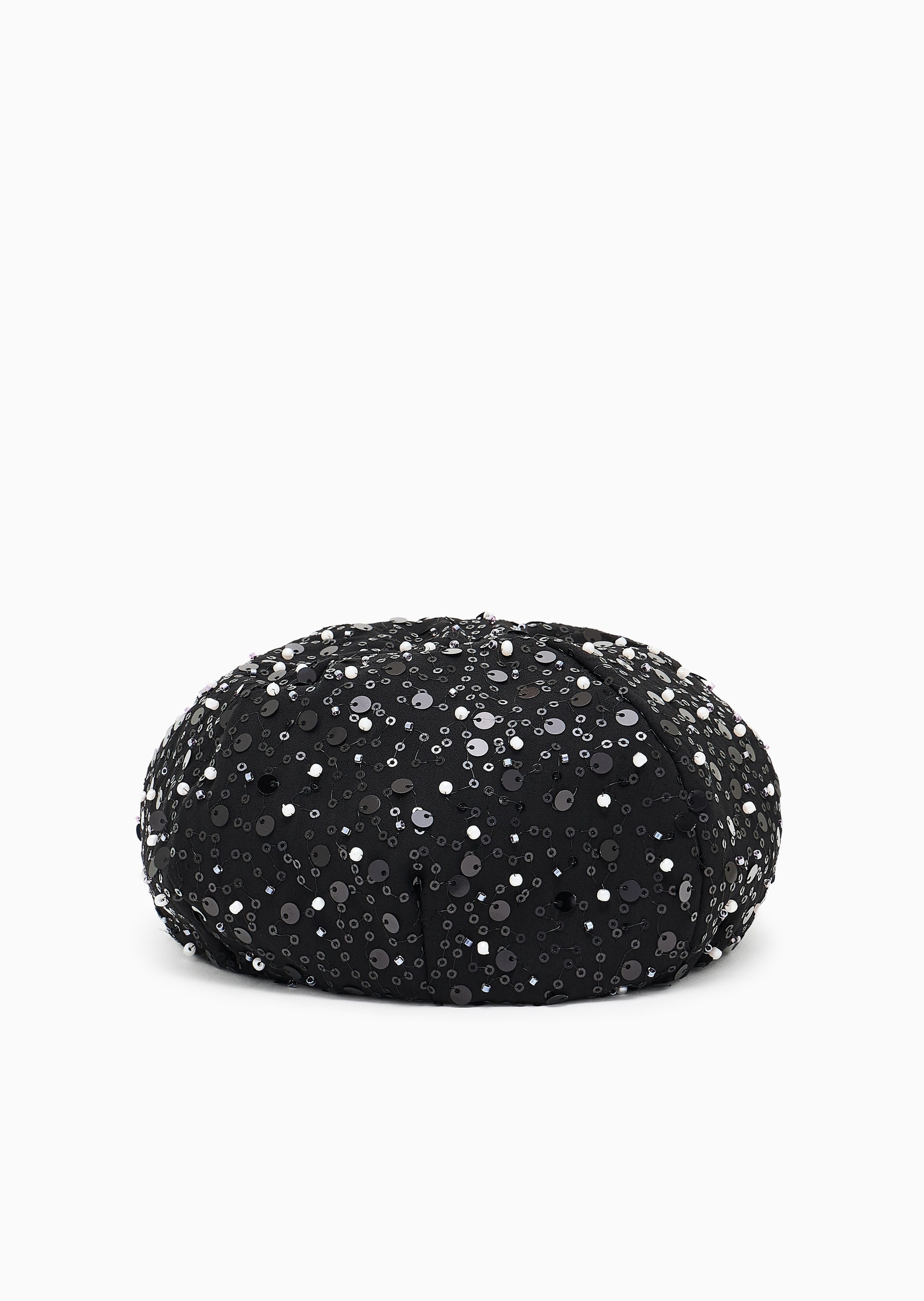 Emporio Armani 女士秀场同款圆顶通体亮片休闲时尚贝雷帽