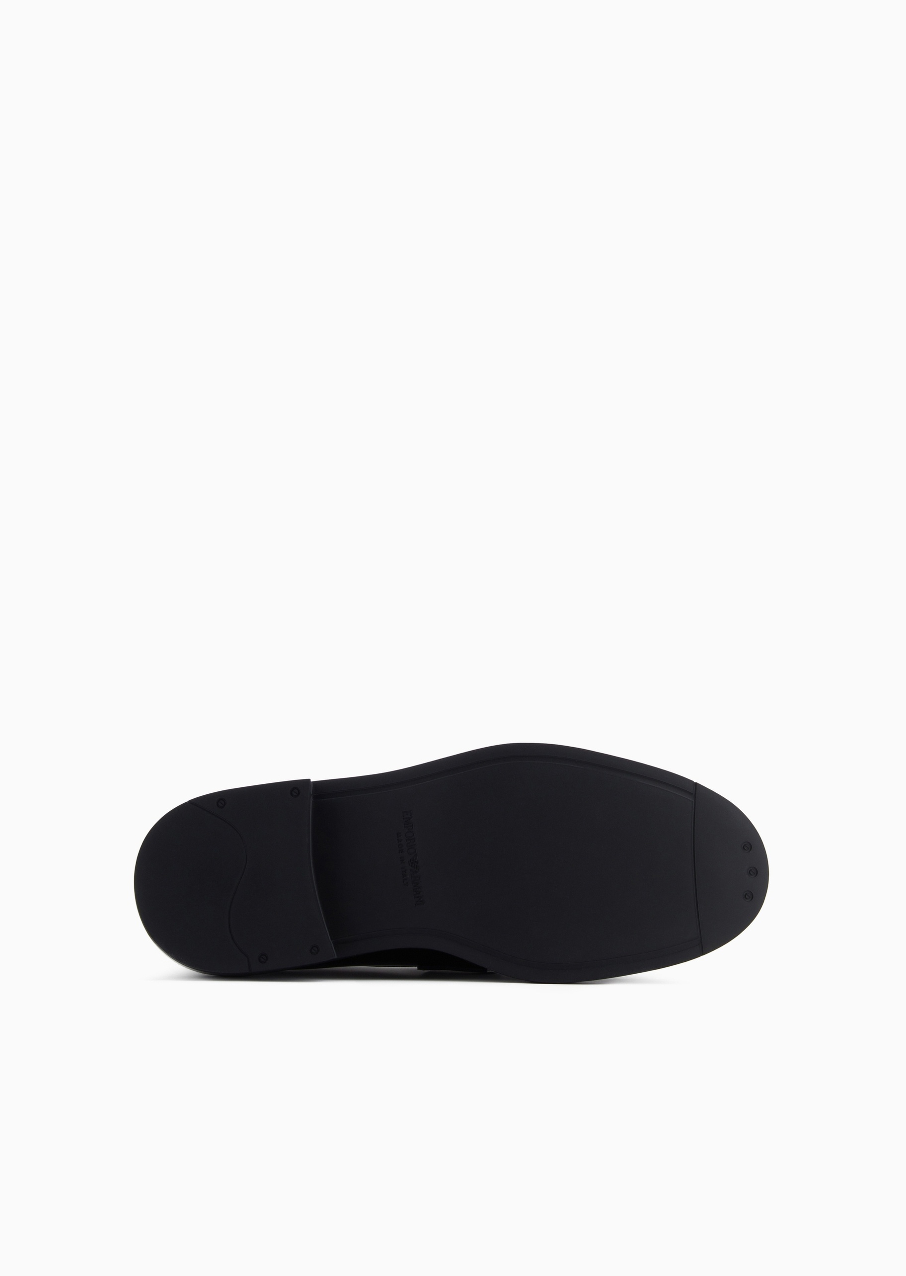Emporio Armani 男士秀场同款商务通勤牛毛皮复古风乐福鞋