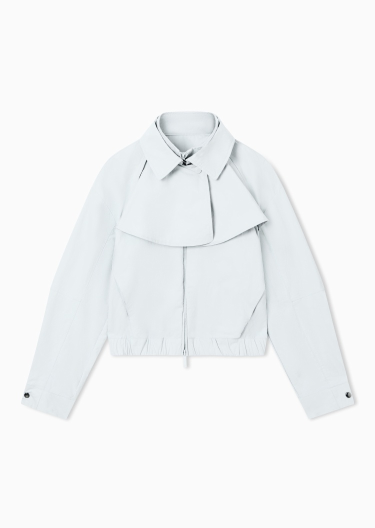 Emporio Armani 女士秀场同款翻领可拆衣袖夹克外套