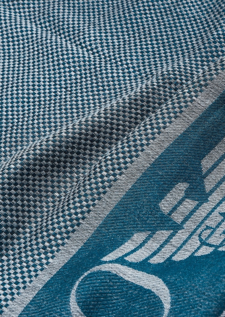 Emporio Armani 女士撞色格纹提花商务休闲披肩围巾外搭