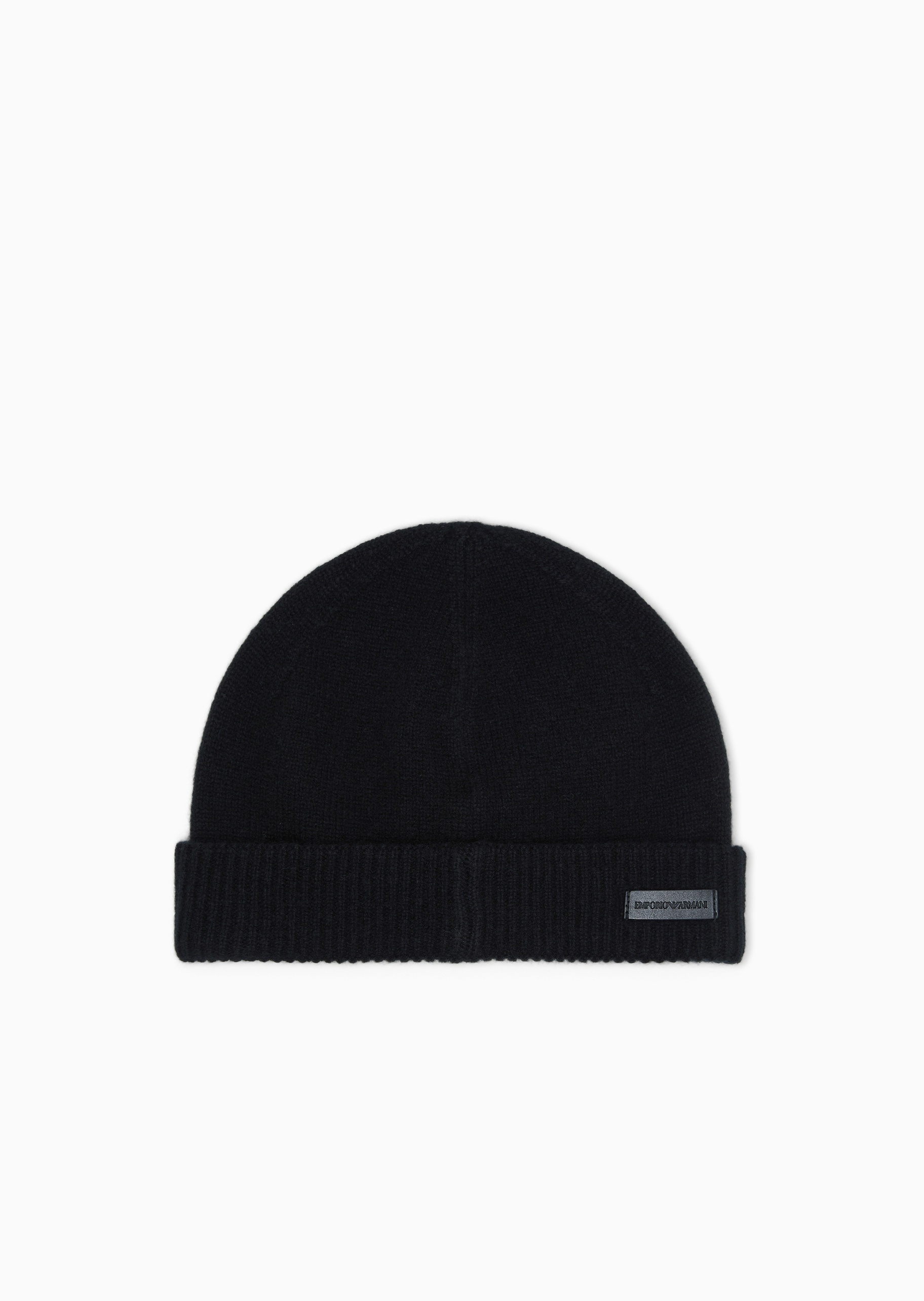 Emporio Armani 男士山羊绒圆顶标识贴片休闲针织毛线帽