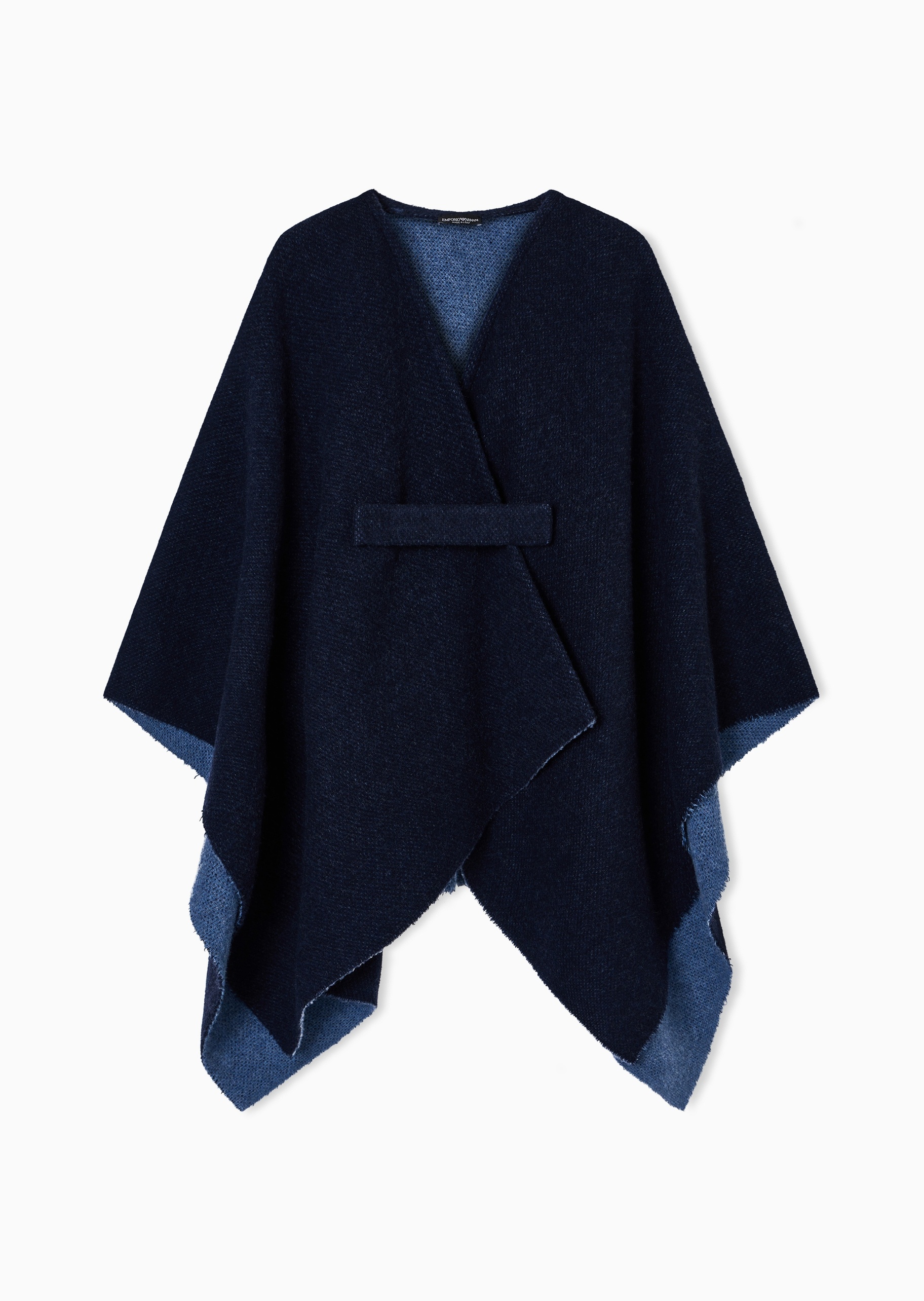 Emporio Armani 女士绵羊毛撞色保暖双面两用斗篷