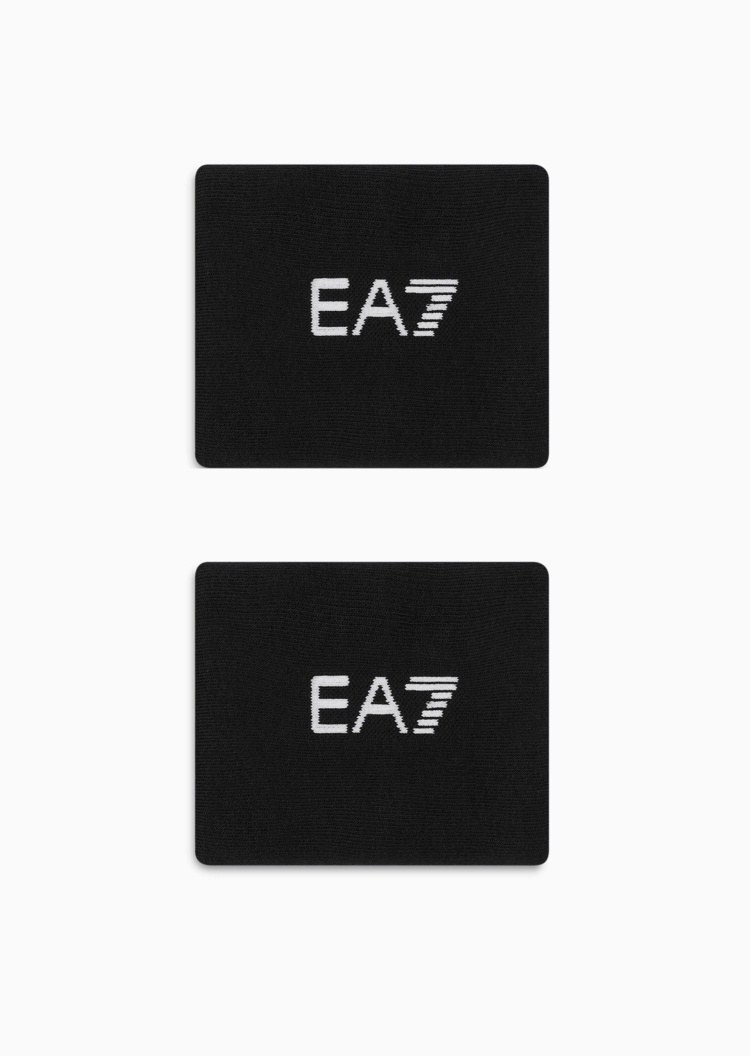 EA7 男女同款棉质弹力一副装提花网球腕带