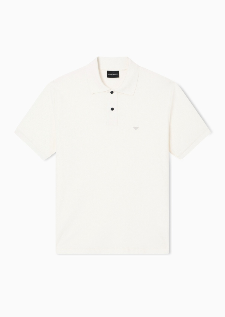 Emporio Armani 男士纯棉短袖翻领鹰标刺绣Polo衫