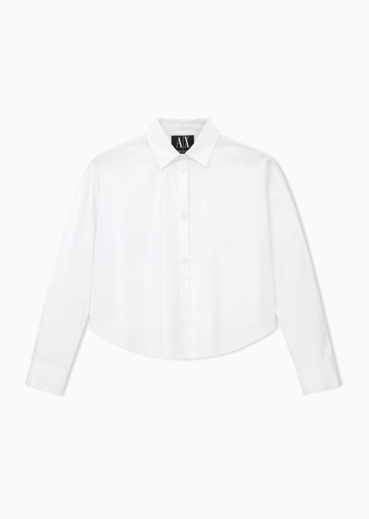 ARMANI EXCHANGE 女士纯棉长袖商务休闲通勤西装衬衫