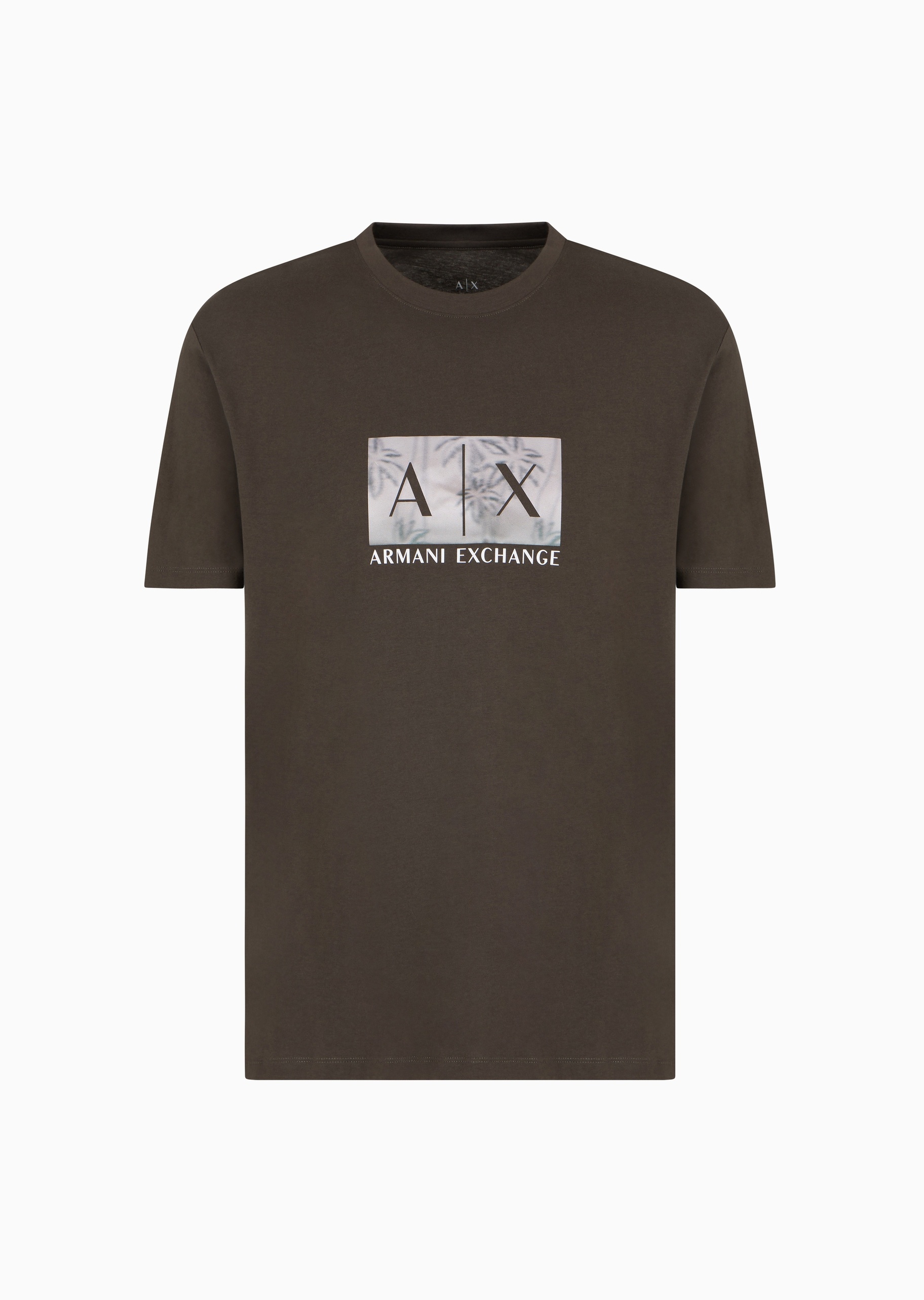 ARMANI EXCHANGE 男士全棉合身短袖圆领个性印花T恤