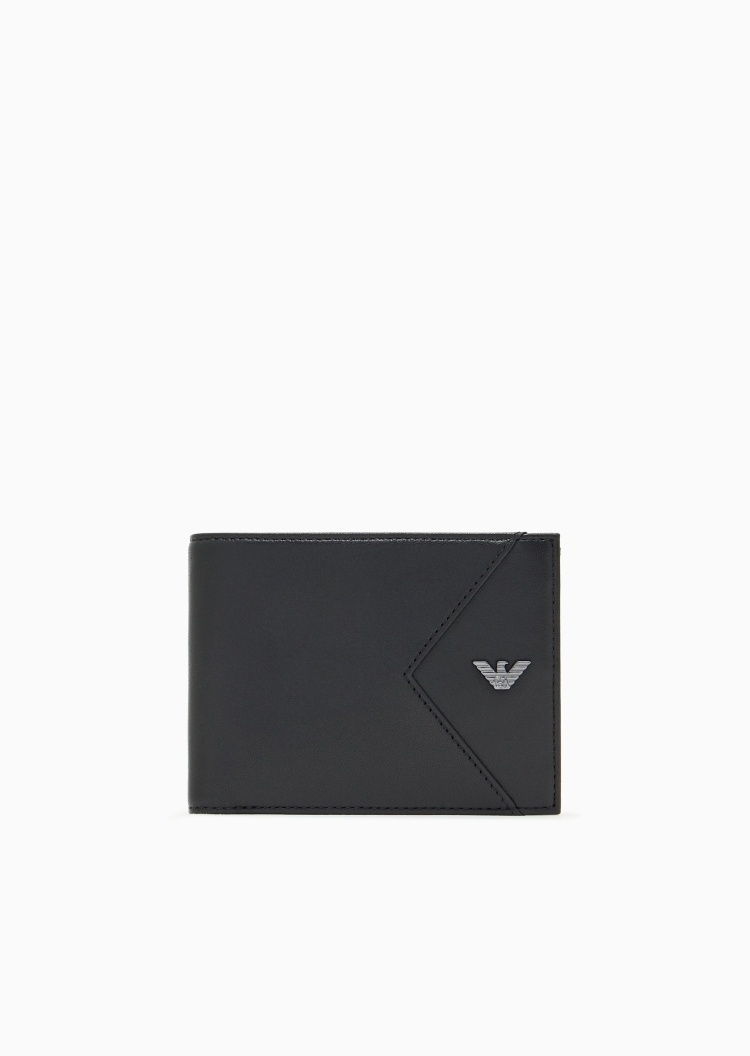 Emporio Armani 男士羊皮革对折多卡位钱夹钱包卡包一体