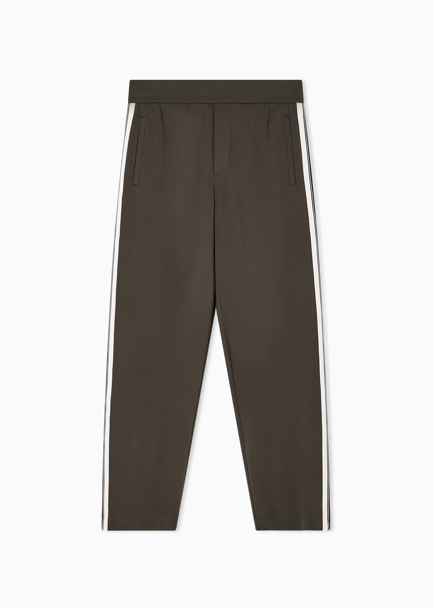 Emporio Armani 男士宽松休闲垂感复古松弛感运动卫裤
