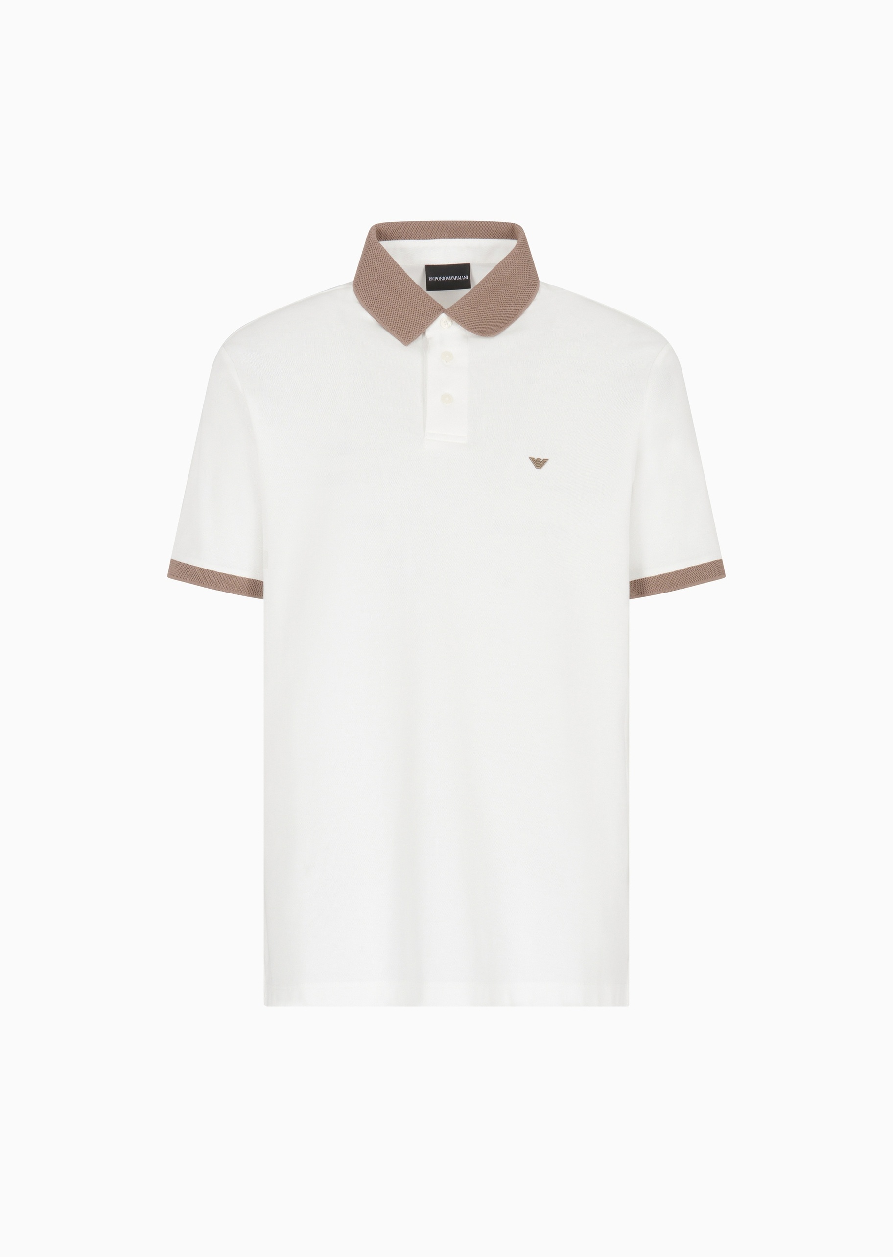 Emporio Armani 男士珠地全棉短袖翻领Polo衫