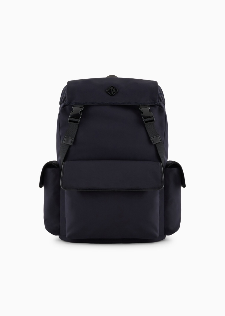 ARMANI EXCHANGE 男士大容量插扣翻盖徒步风手提双肩包