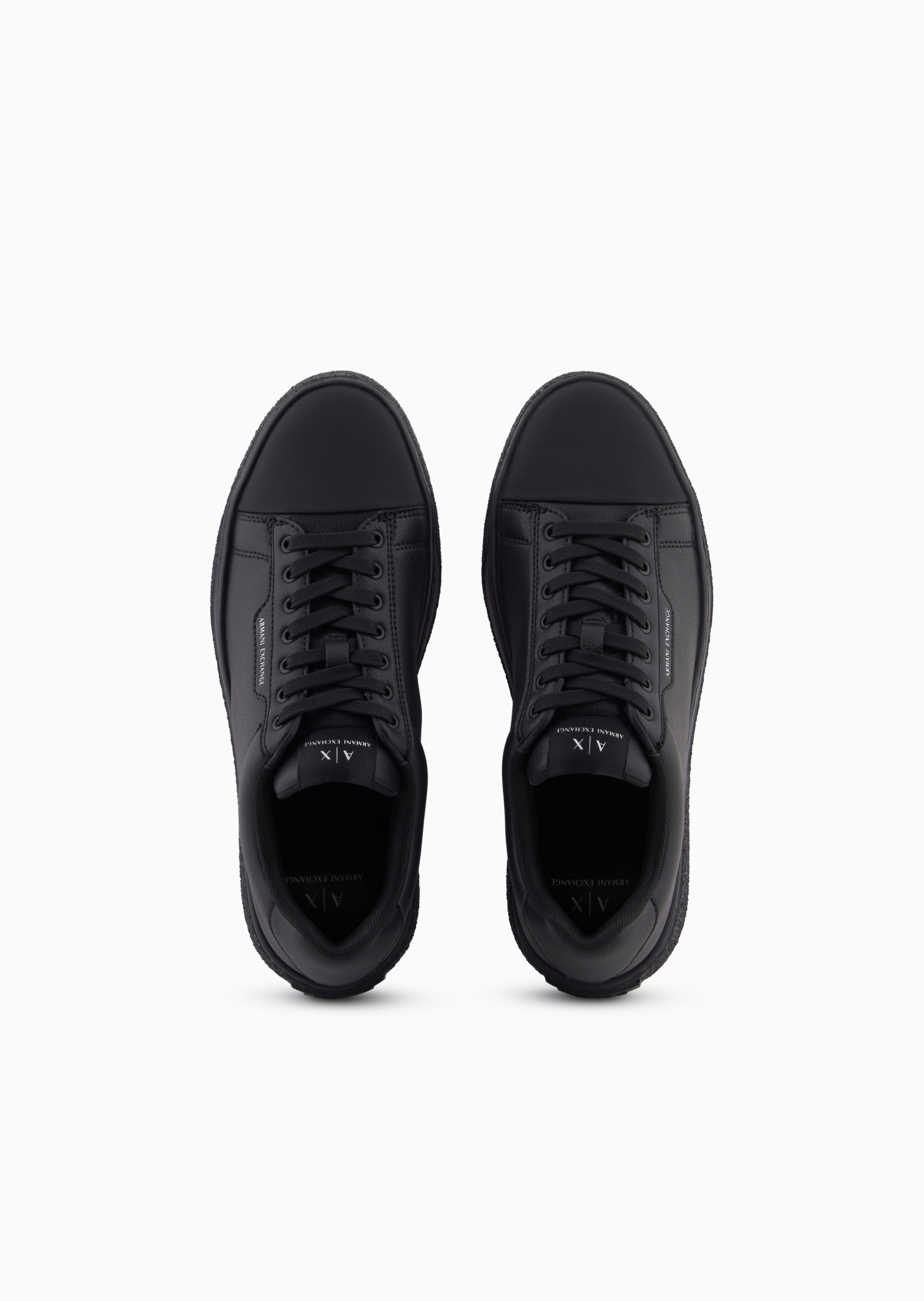 ARMANI EXCHANGE 男士系带低帮厚底经典纯色休闲鞋